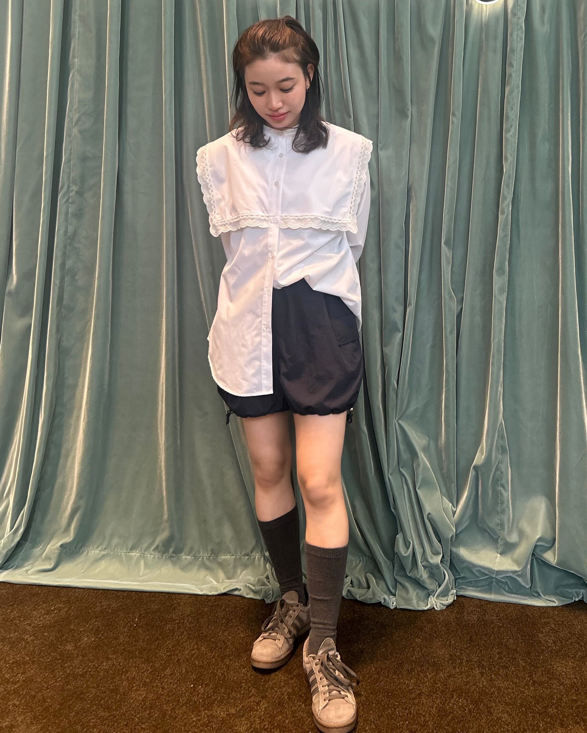 LUCIA COLLAR BLOUSE/154cm/着用サイズF