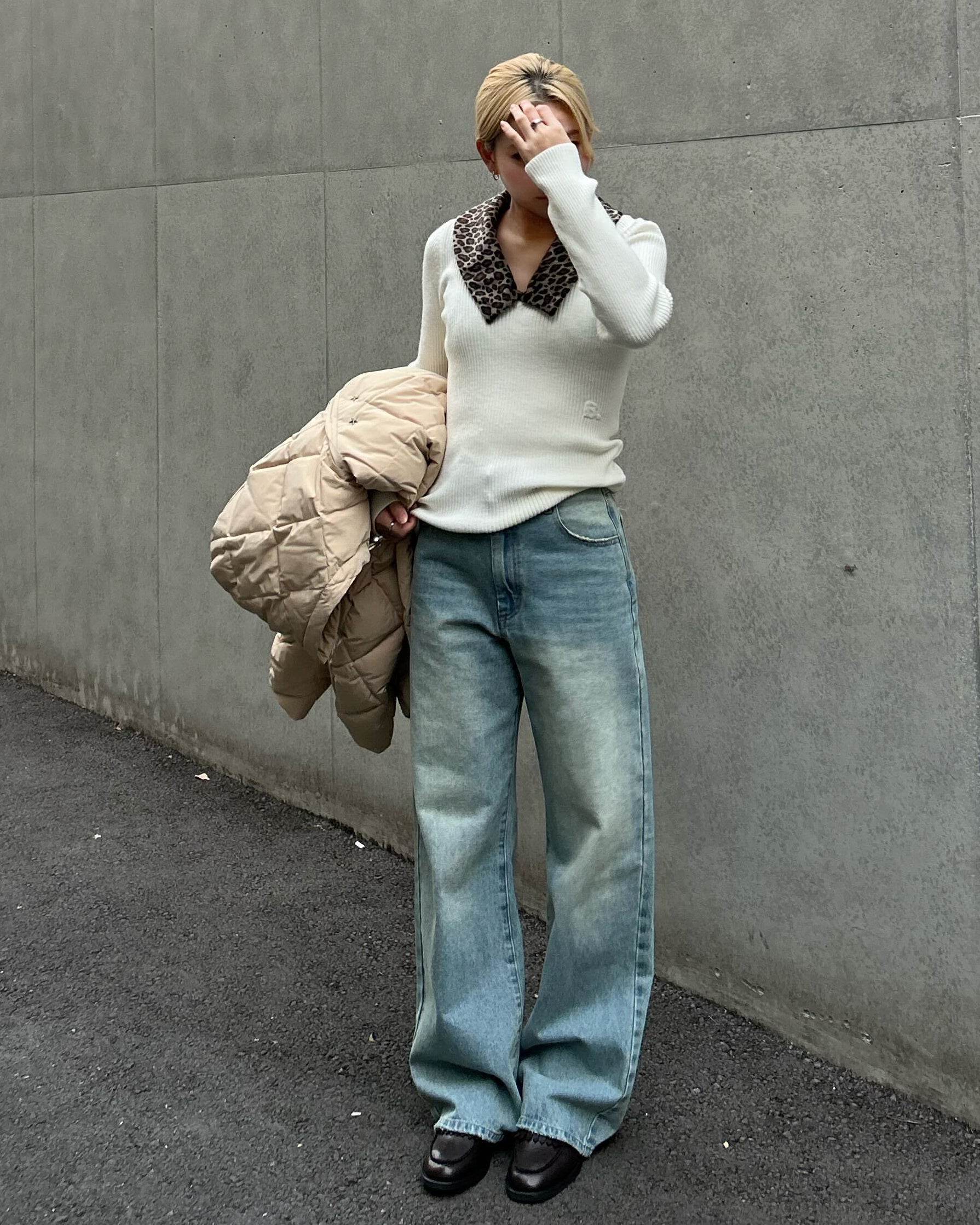 CHER LEOPARD KNIT/154cm/着用サイズF