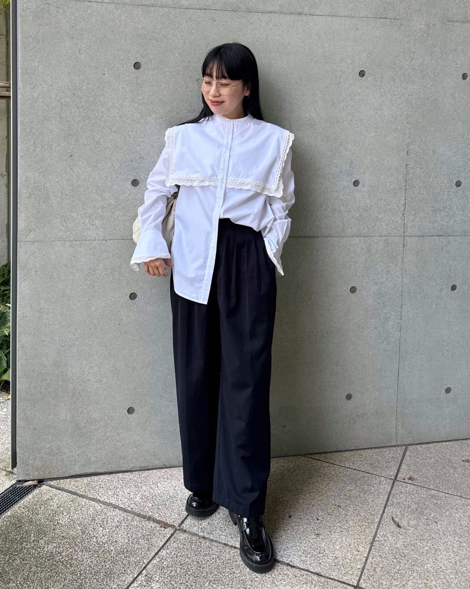 LUCIA COLLAR BLOUSE/155cm/着用サイズF