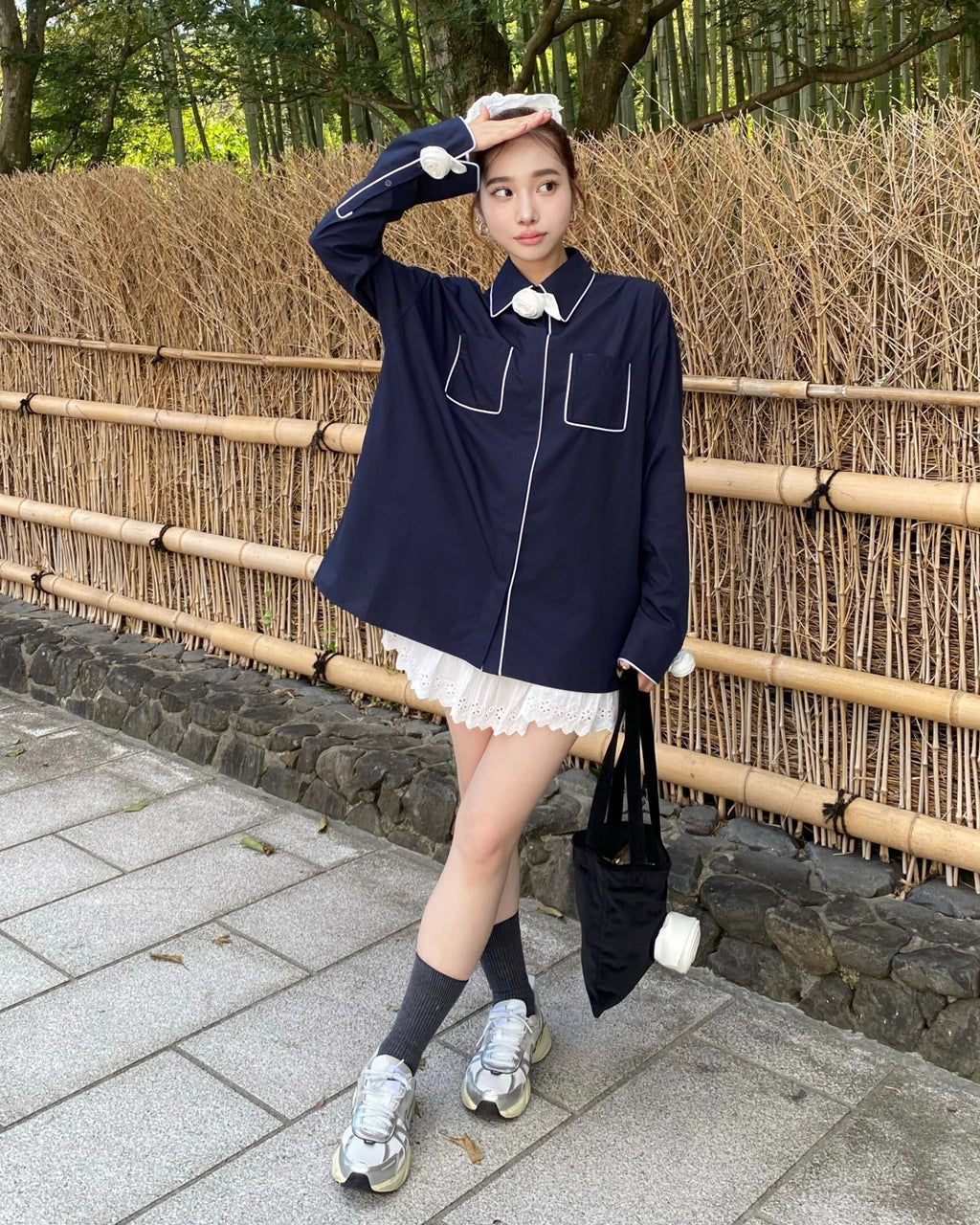 STEPHANIE SHIRT/157cm/着用サイズF｜Bibiy