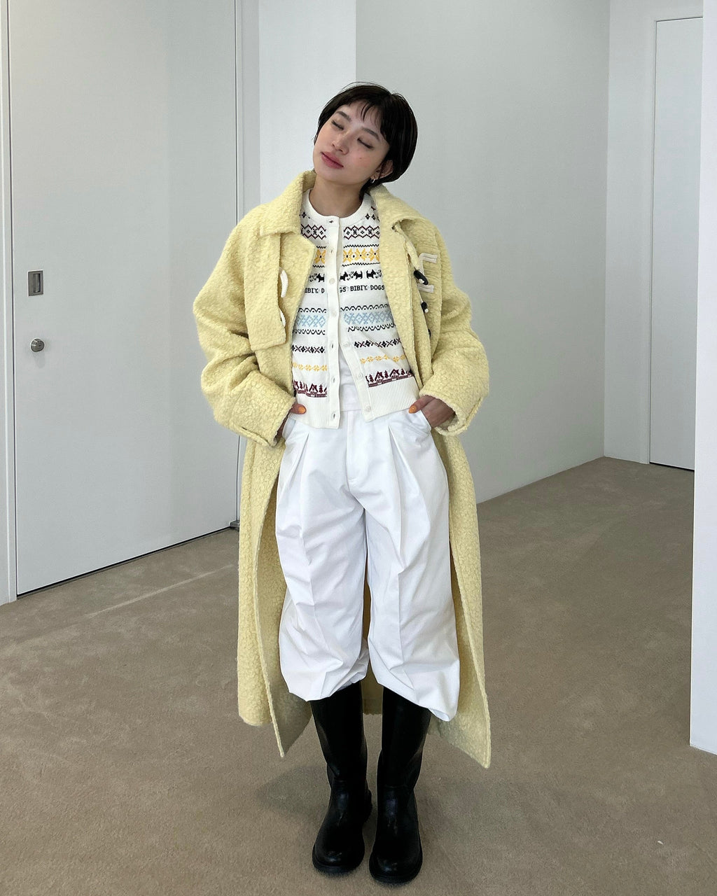 MANON DUFFLE COAT/154cm/着用サイズF｜Bibiy