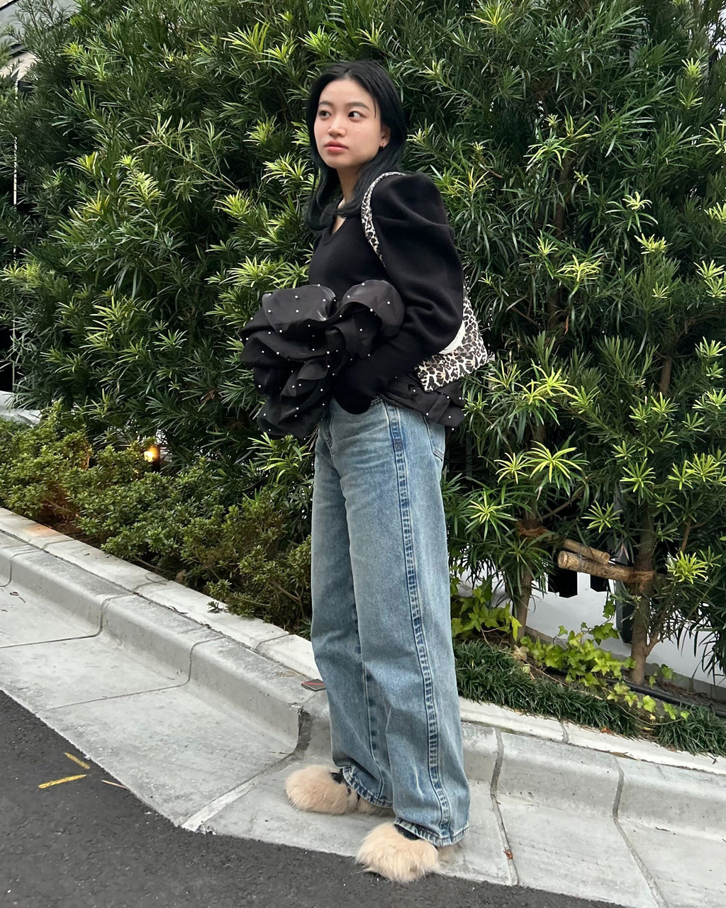 AMELIE PEPURAMU KNIT/154cm/着用サイズF｜Bibiy