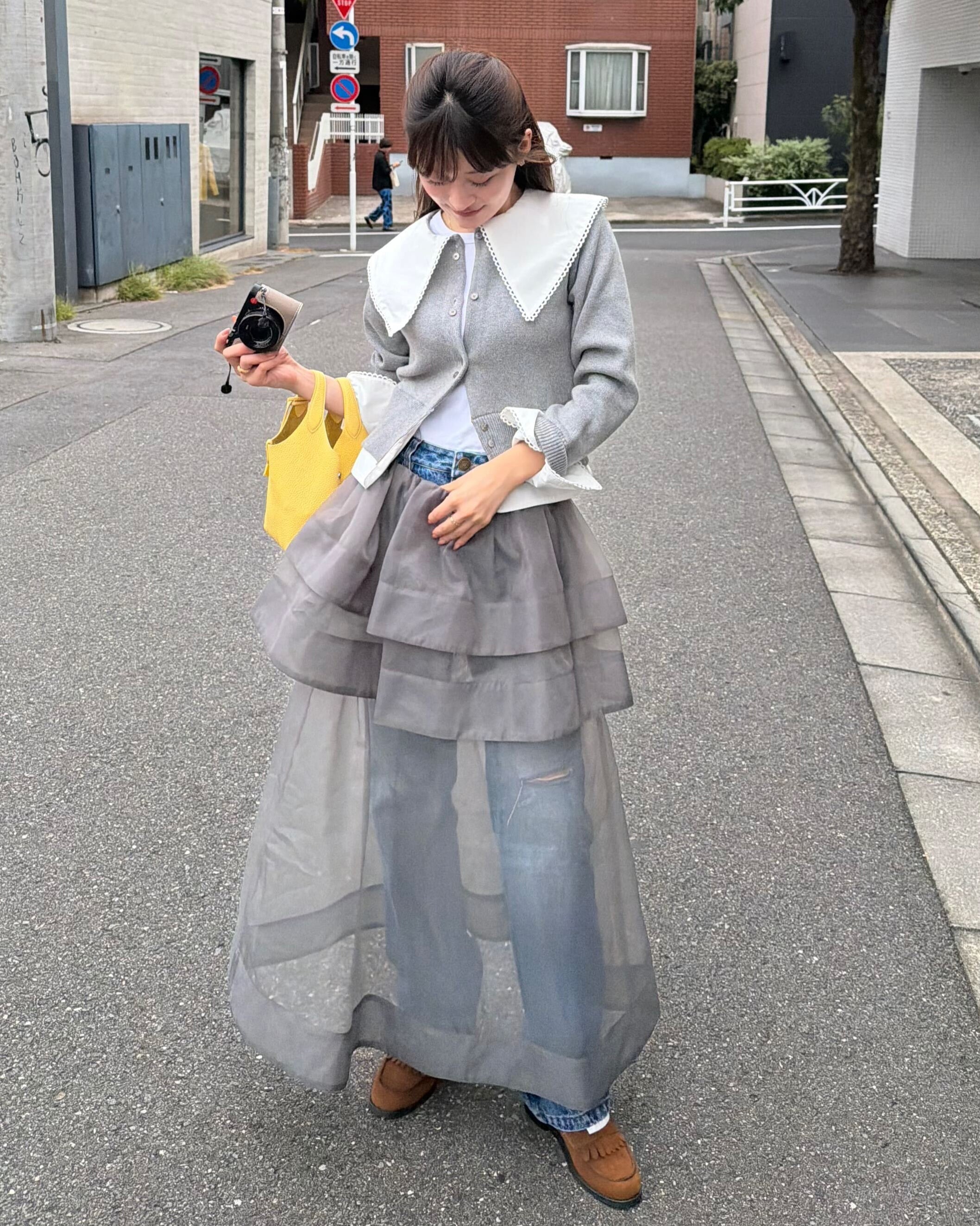 BIBIY. DAMAGE DENIM/158cm/着用サイズS