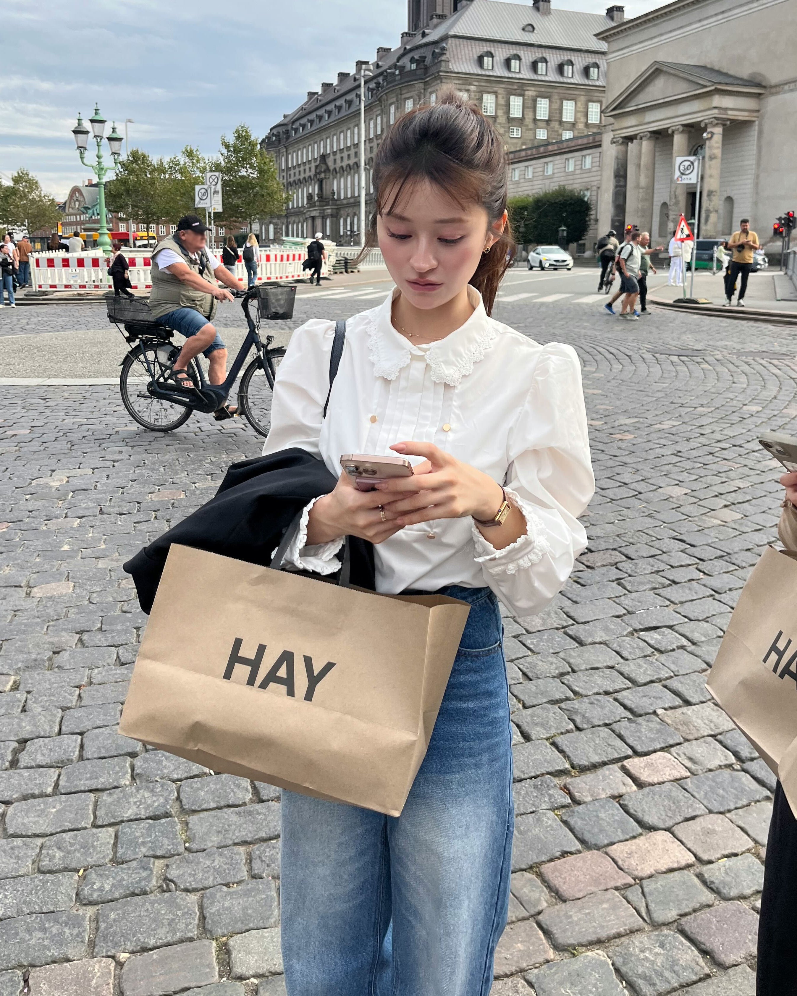 CLAIRE BUTTONS BLOUSE/158cm/着用サイズF