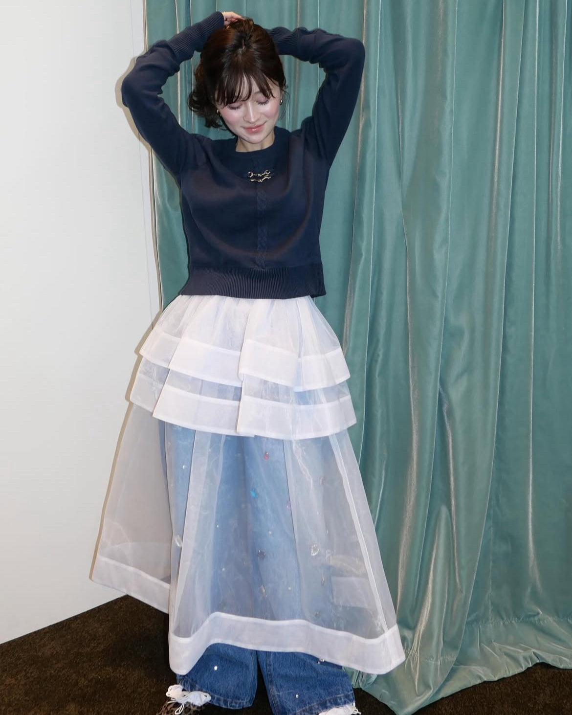 LINA CASHMERE KNIT/158cm/着用サイズF