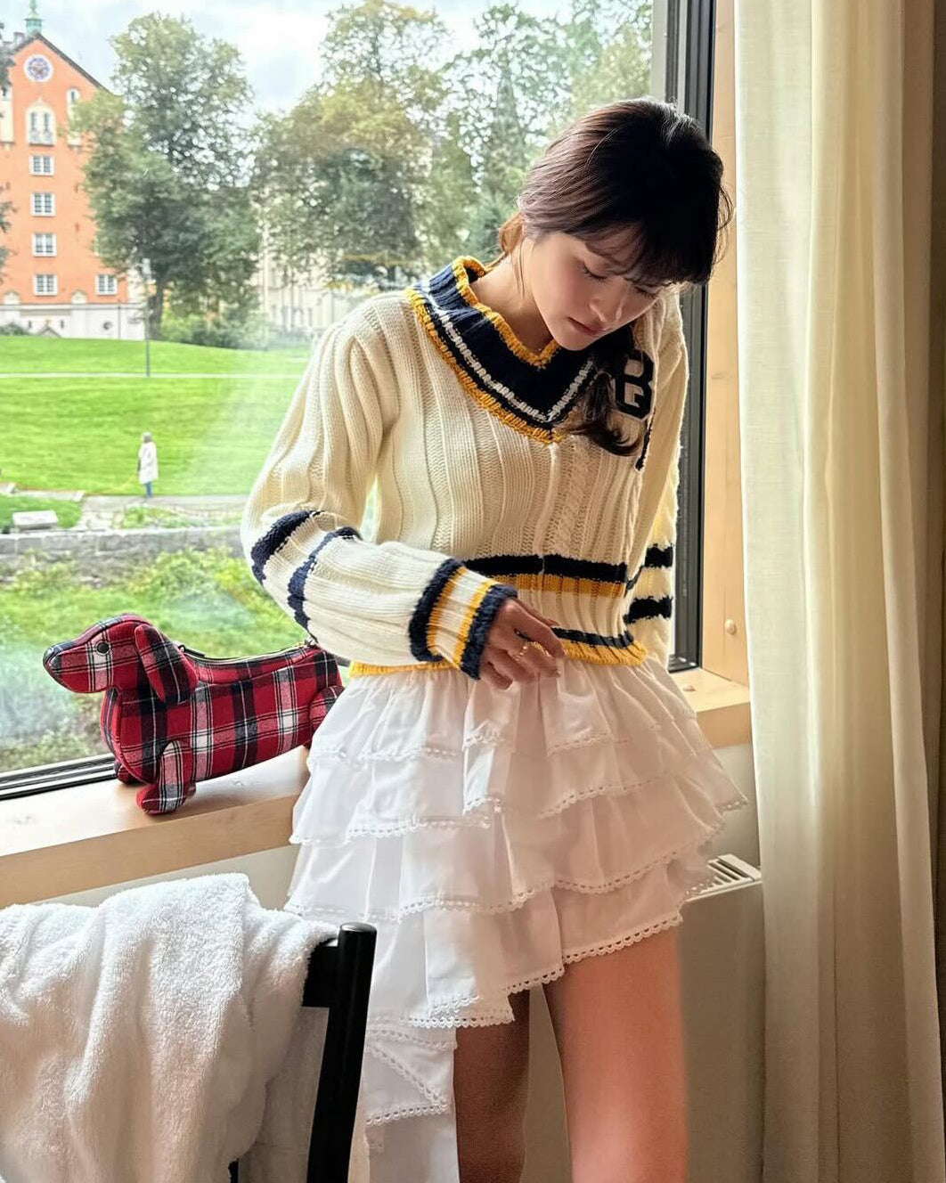 BY. PATCH KNIT/158cm/着用サイズF