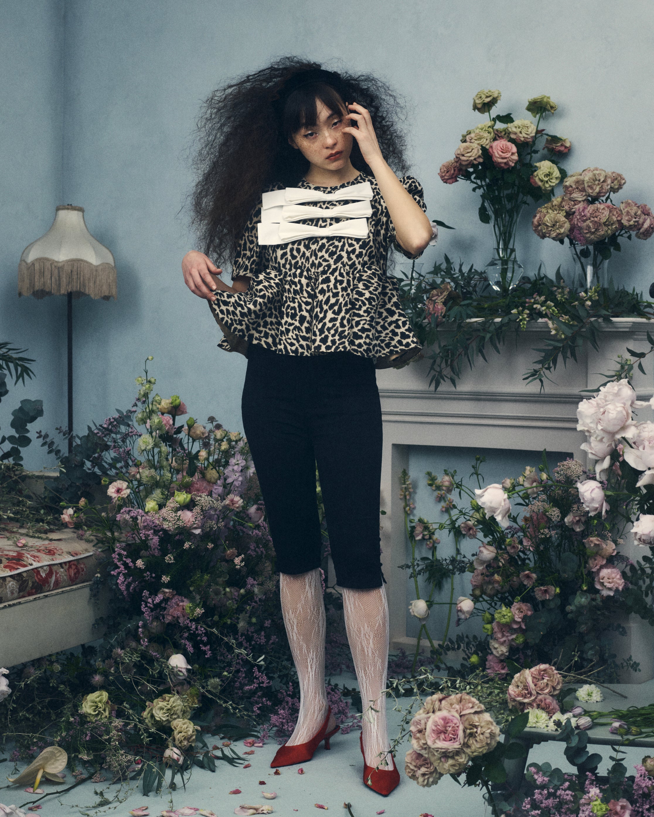 VERO PEPURAMU LEOPARD TOP