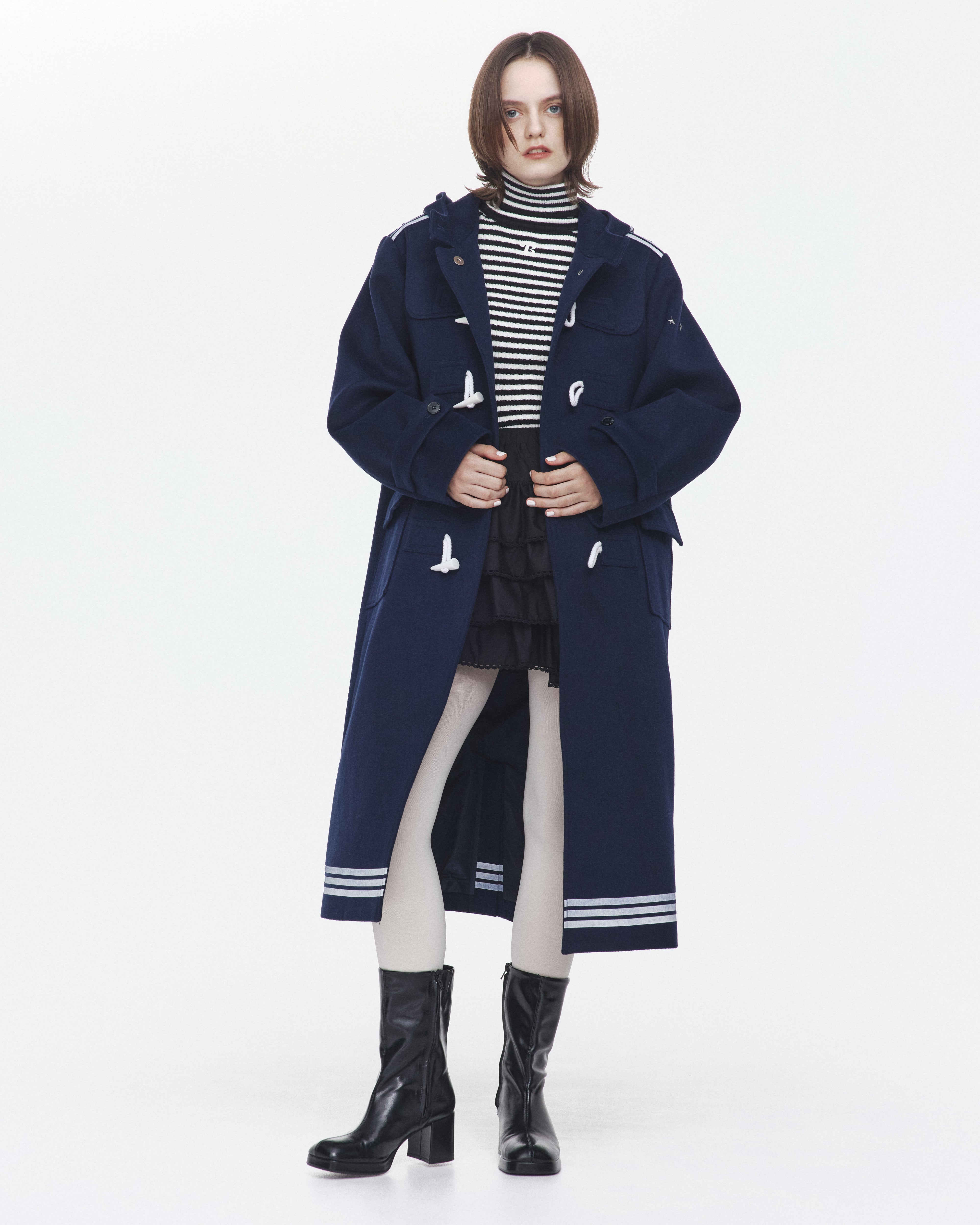 冬物セール Bibiy MANON DUFFLE COAT BIBIY. MADE | MANON DUFFLE COAT BLUE｜Bibiy.