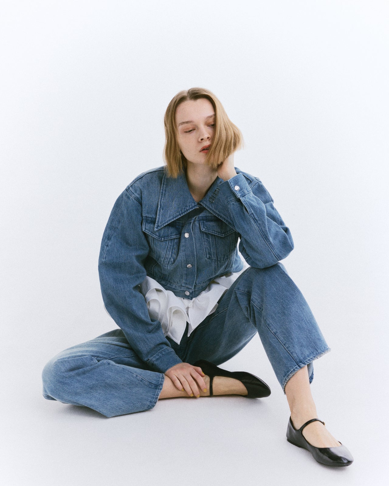 BIBIY. CREAM DENIM JACKET