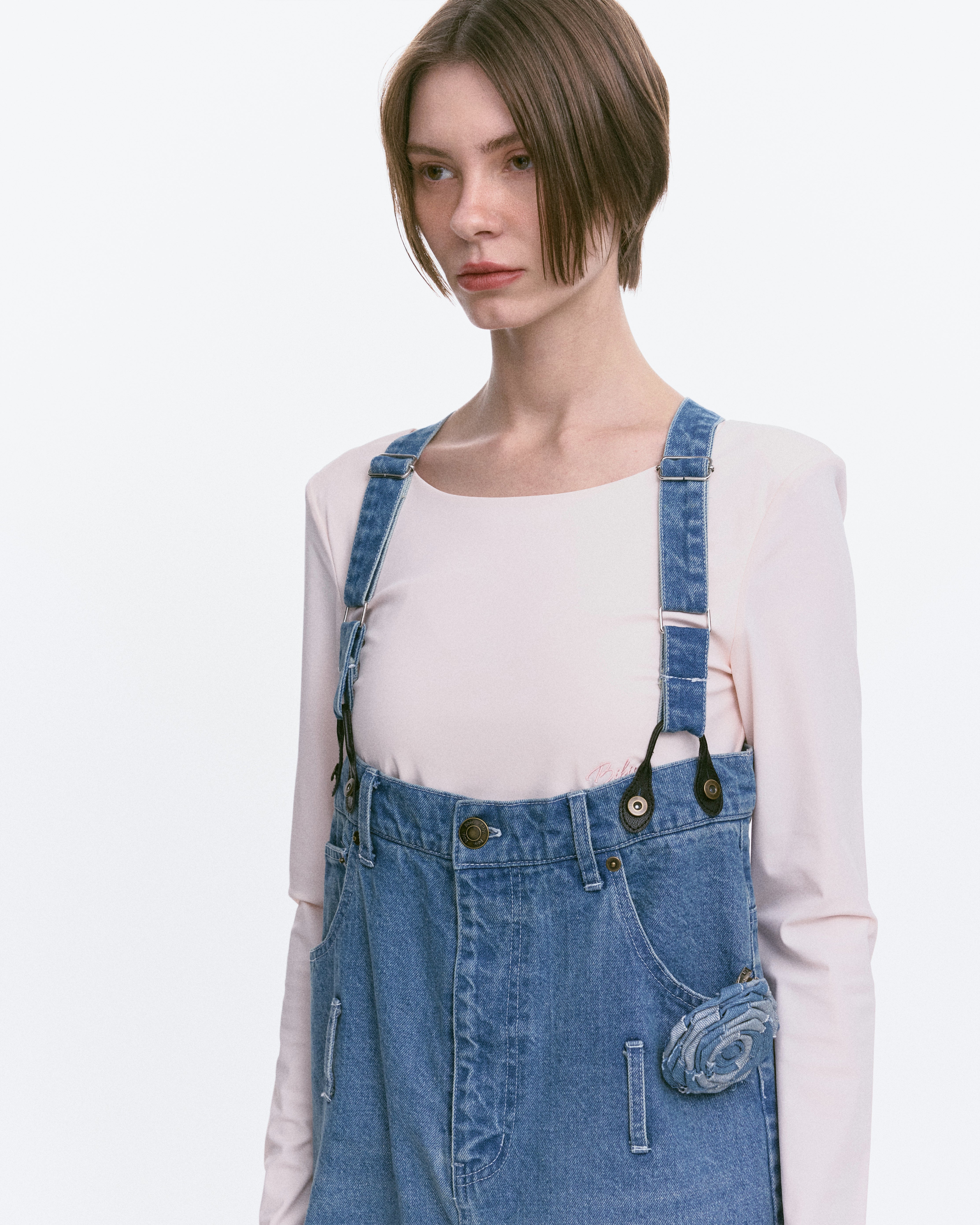 BIBIY. SUSPENDER ROSE DENIM