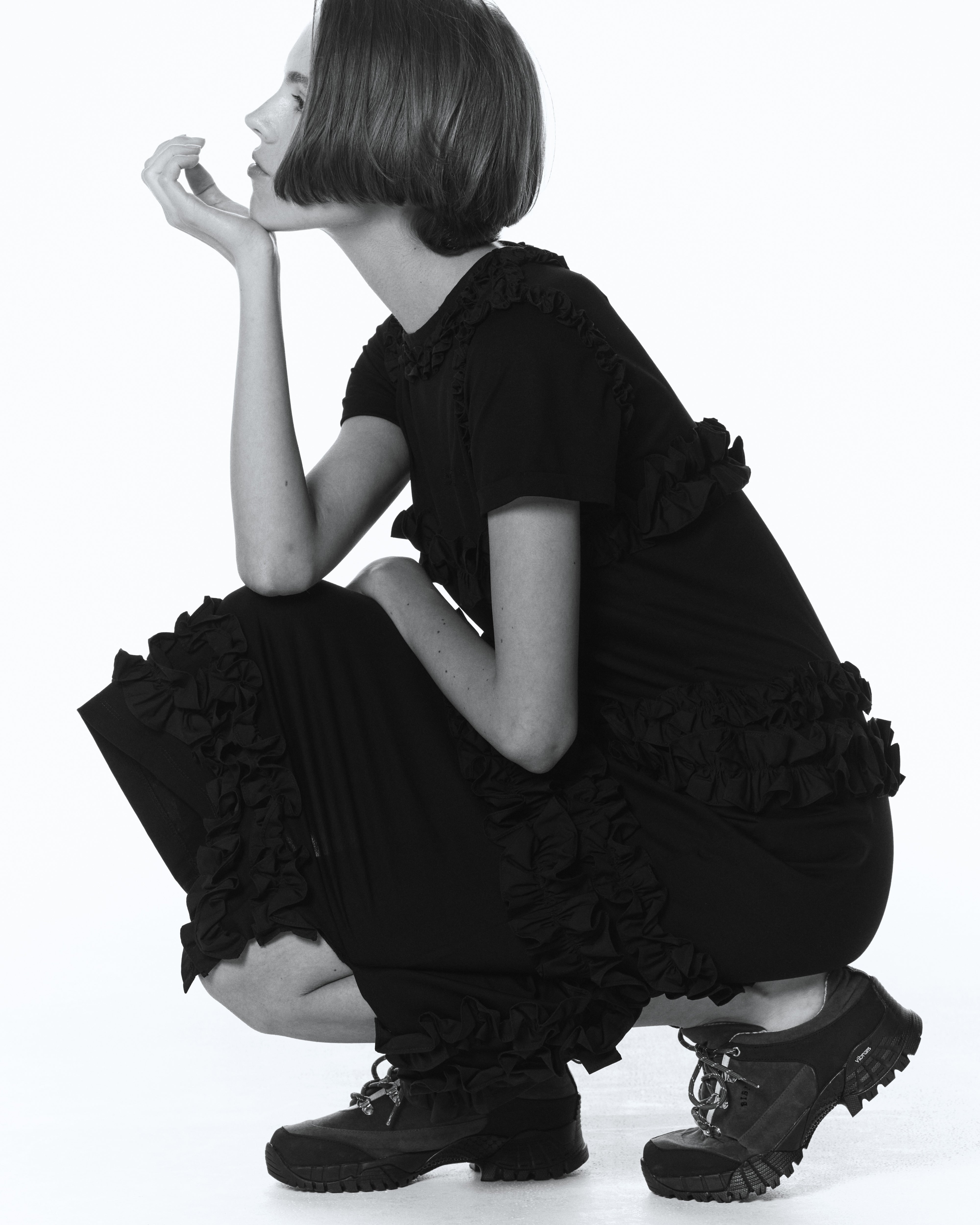 IRIS RUFFLE DRESS