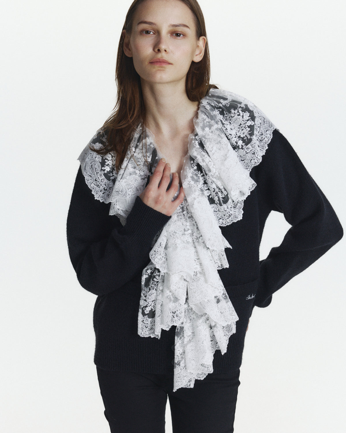 CHANTILLY LACE KNIT CARDIGAN