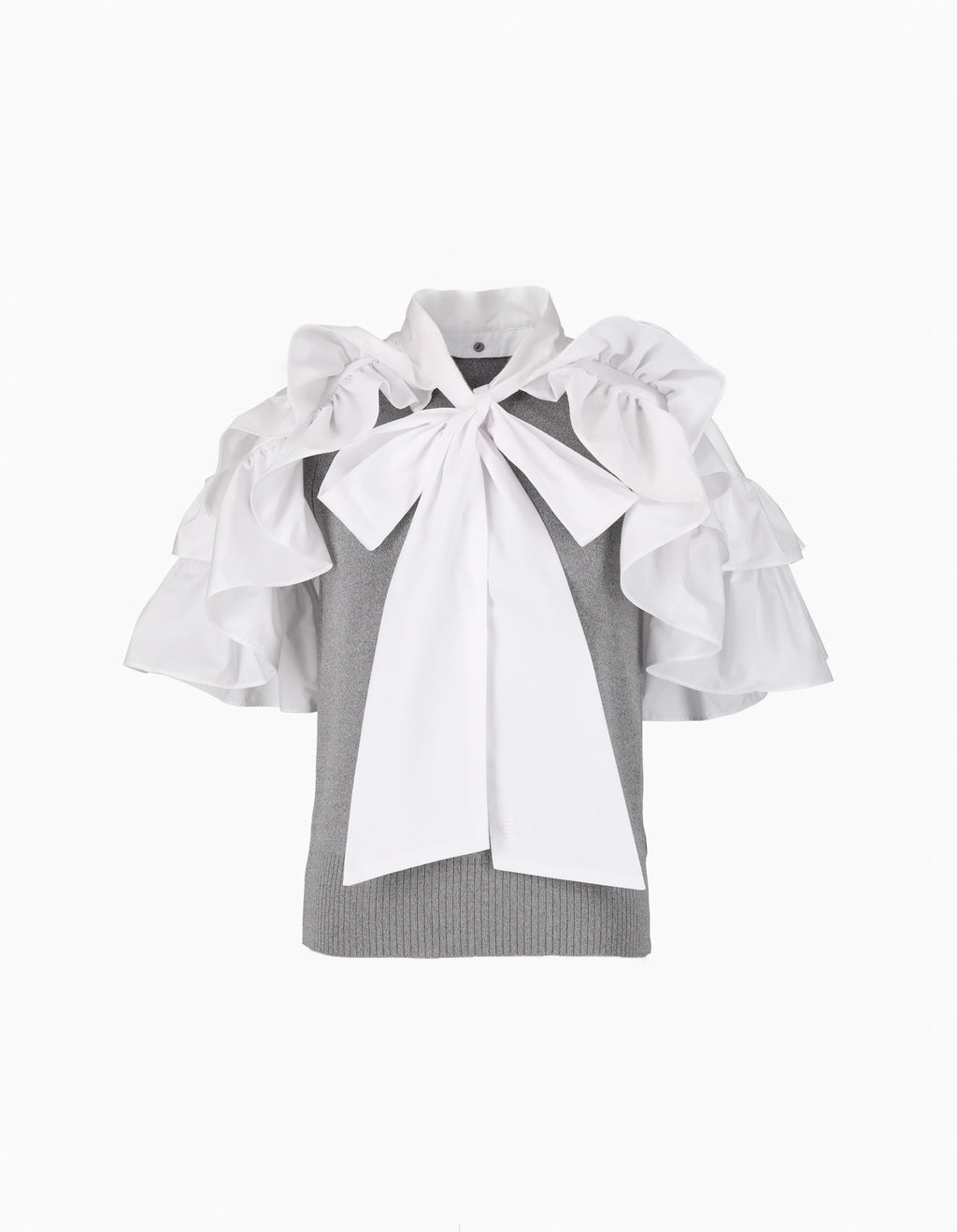 BIBIY. MADE | RUE FRILL KNIT GRAY｜Bibiy