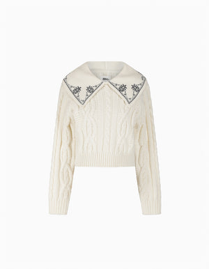 GARDENIA COLLAR KNIT