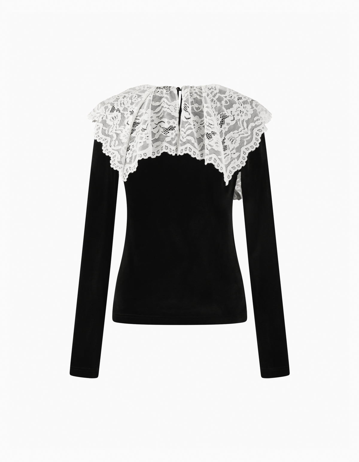 SABRINA LACE VELOUR TOP