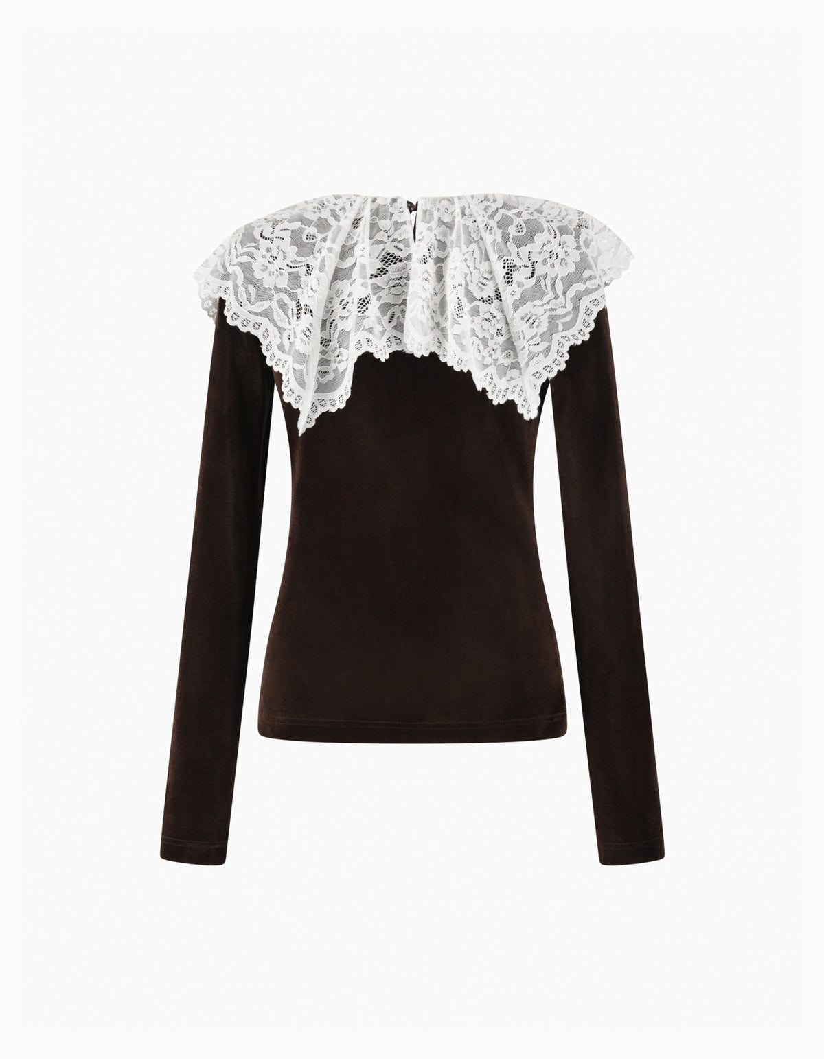 SABRINA LACE VELOUR TOP