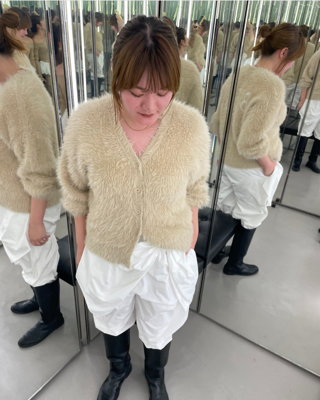 HALO SHAGGY CARDIGAN/166cm/着用サイズF