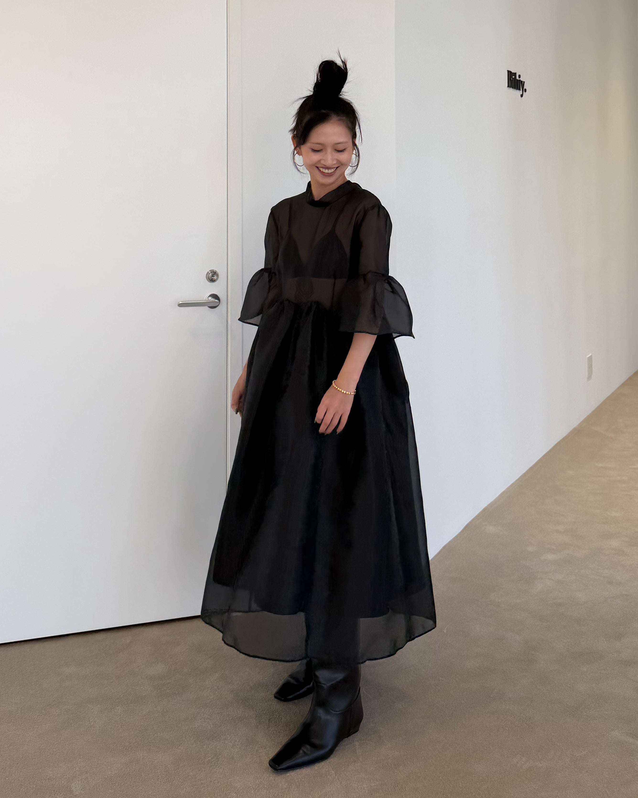 JAMILA SHEER DRESS/164cm/着用サイズF
