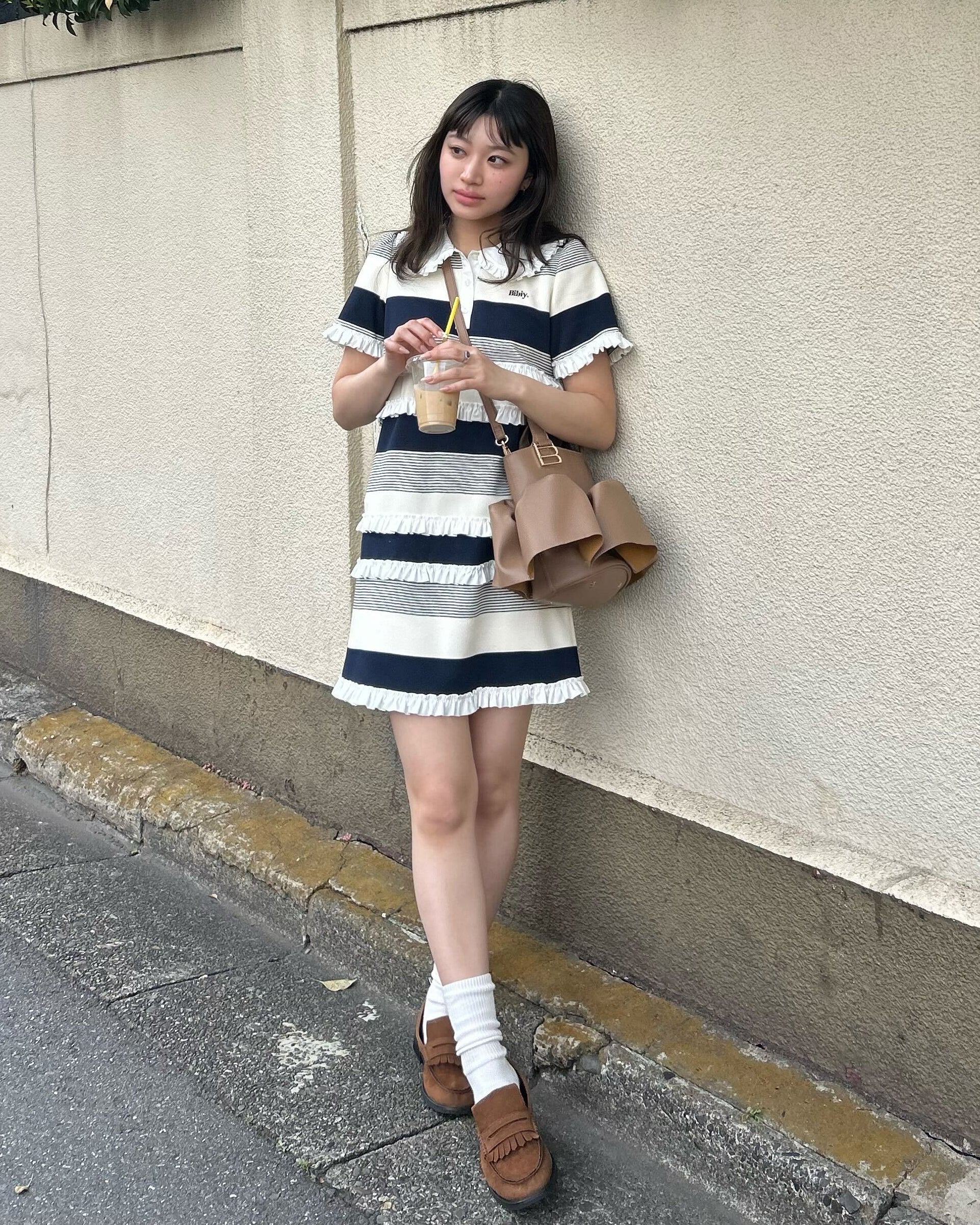 JAMIE FRILL DRESS/154cm/着用サイズF