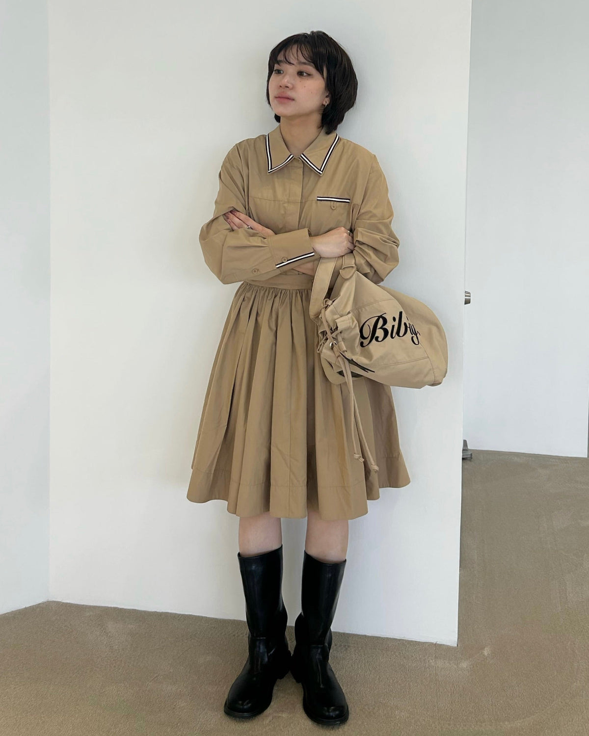 AUBREY SHIRT DRESS/154cm/着用サイズF