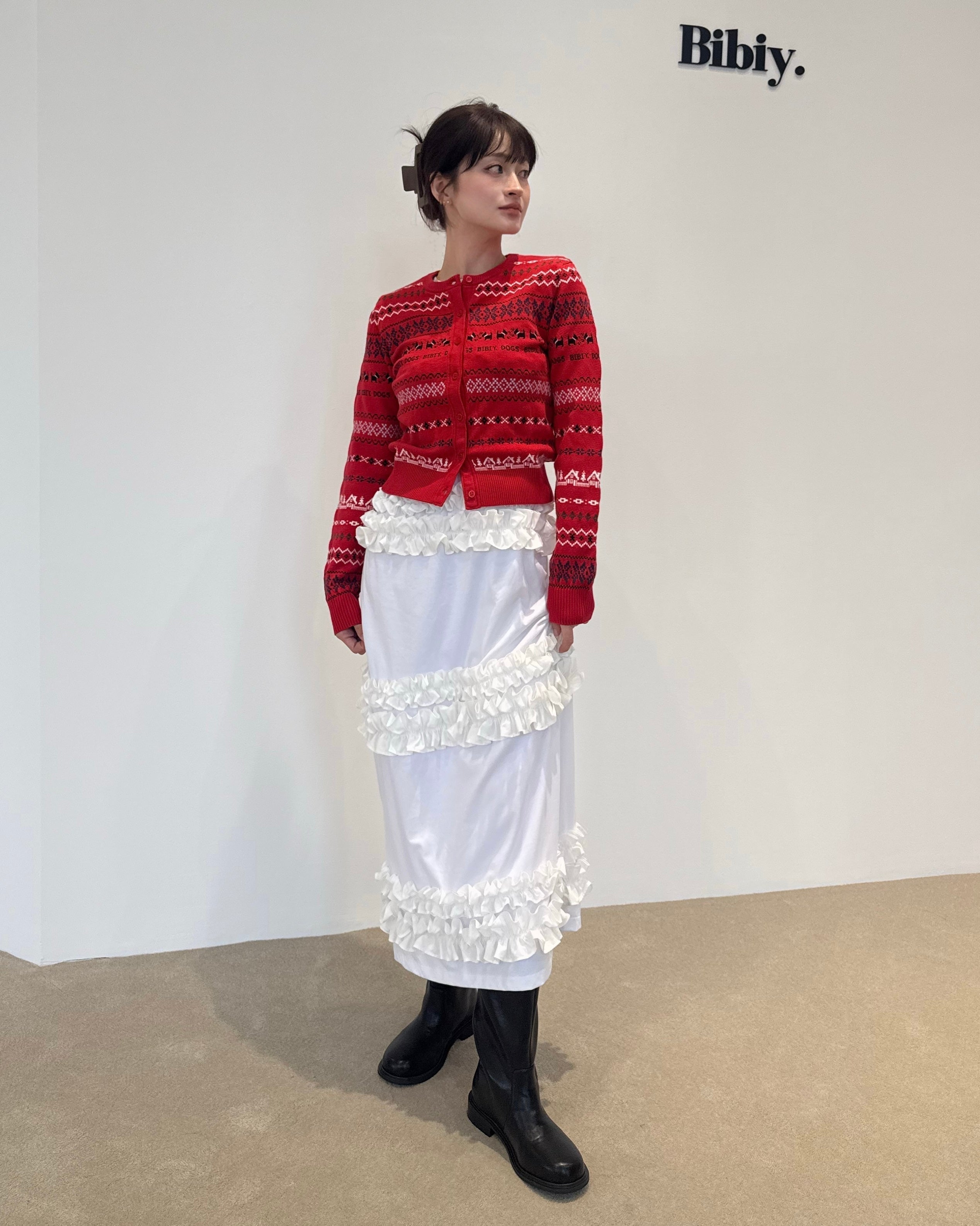 BIBIY. PAW CARDIGAN/158cm/着用サイズF