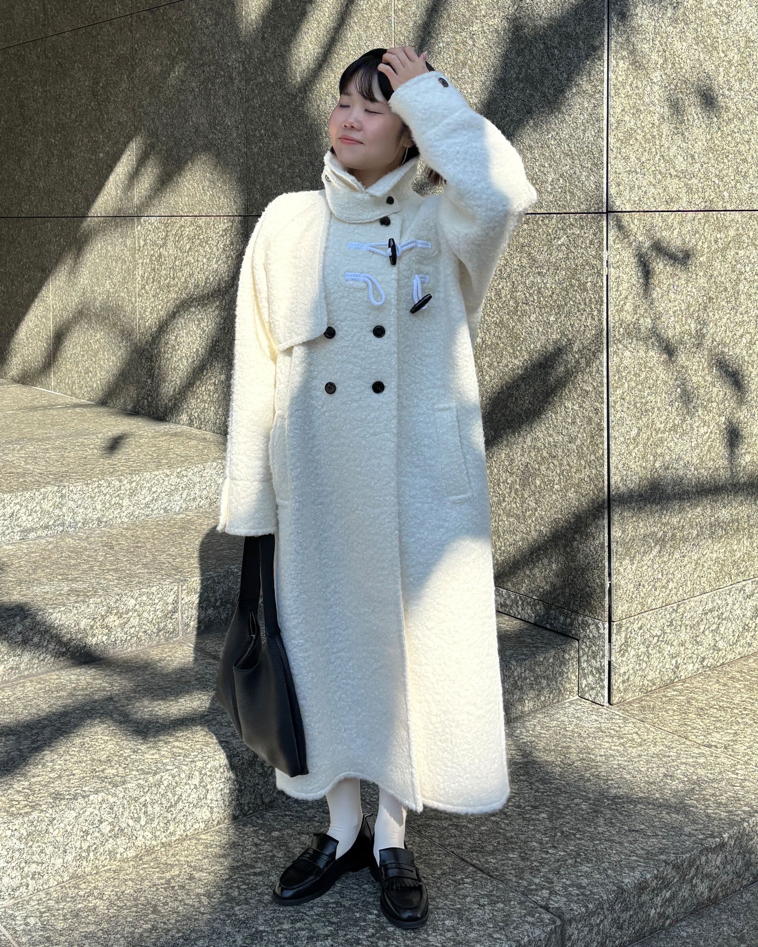 MANON DUFFLE COAT/159cm/着用サイズF