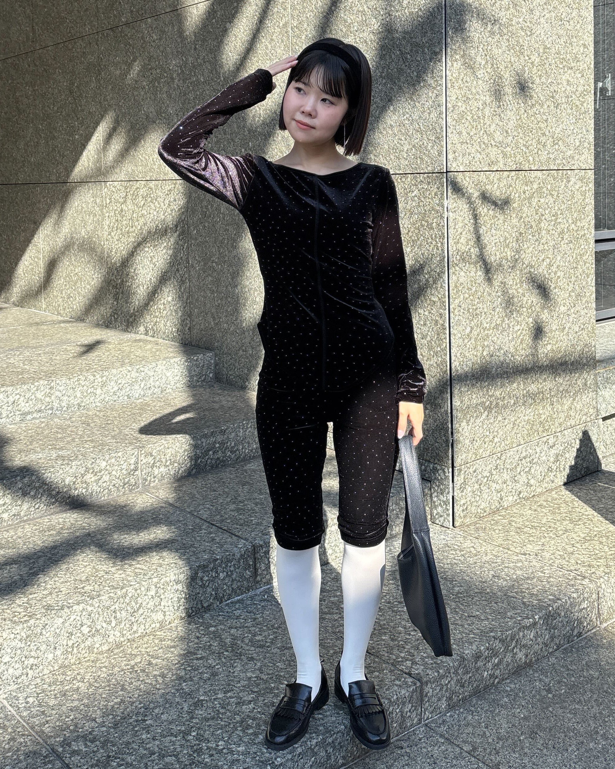 NOIR VELOUR TOP/159cm/着用サイズF