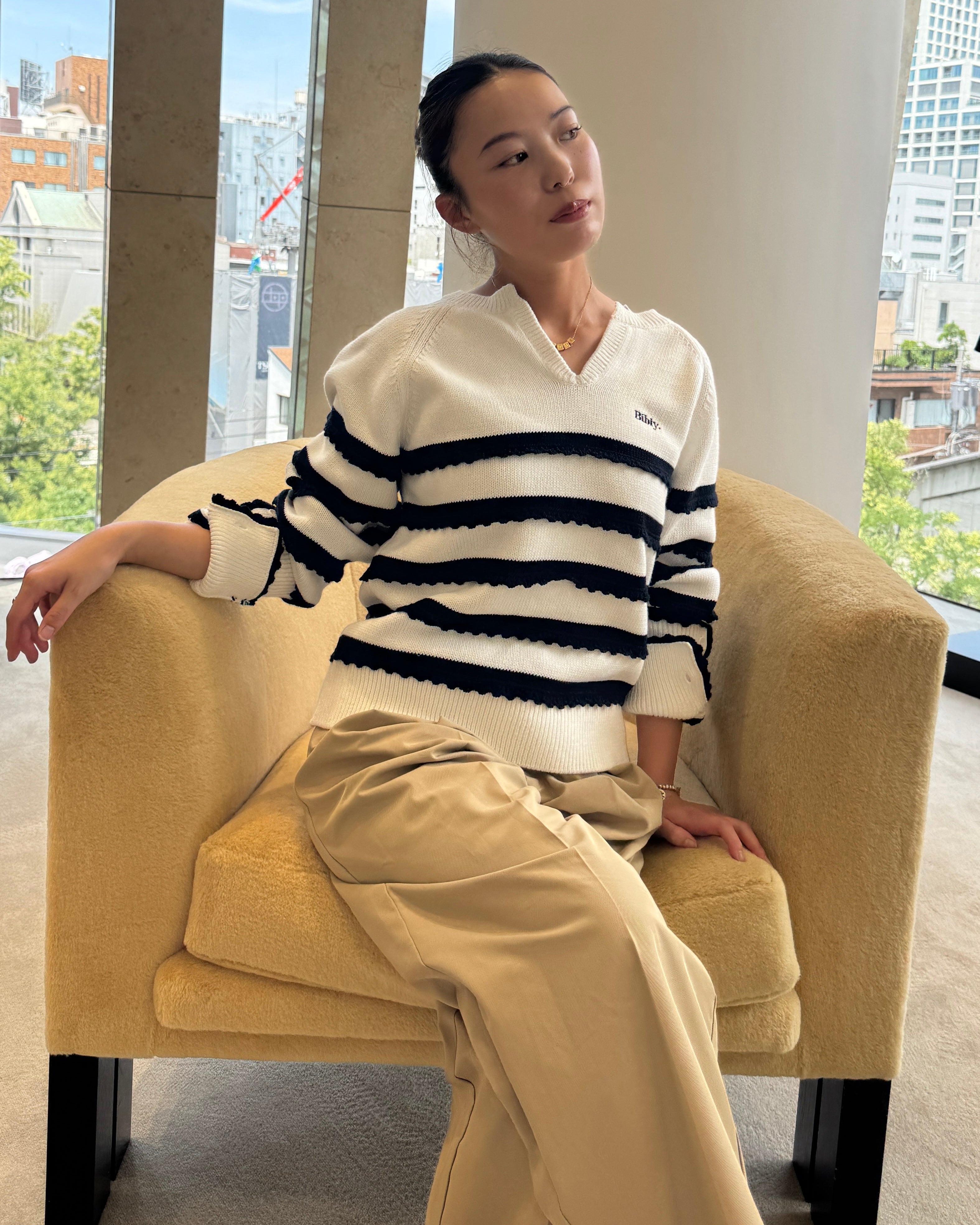 VIENNA RUFFLE KNIT/155cm/着用サイズF