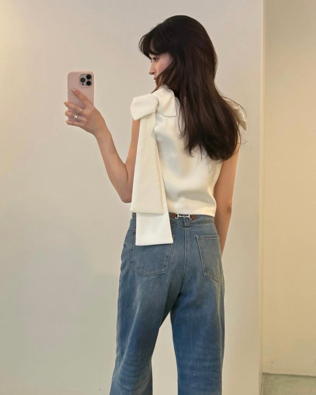 DONNA RIBBON TOP/158cm/着用サイズF
