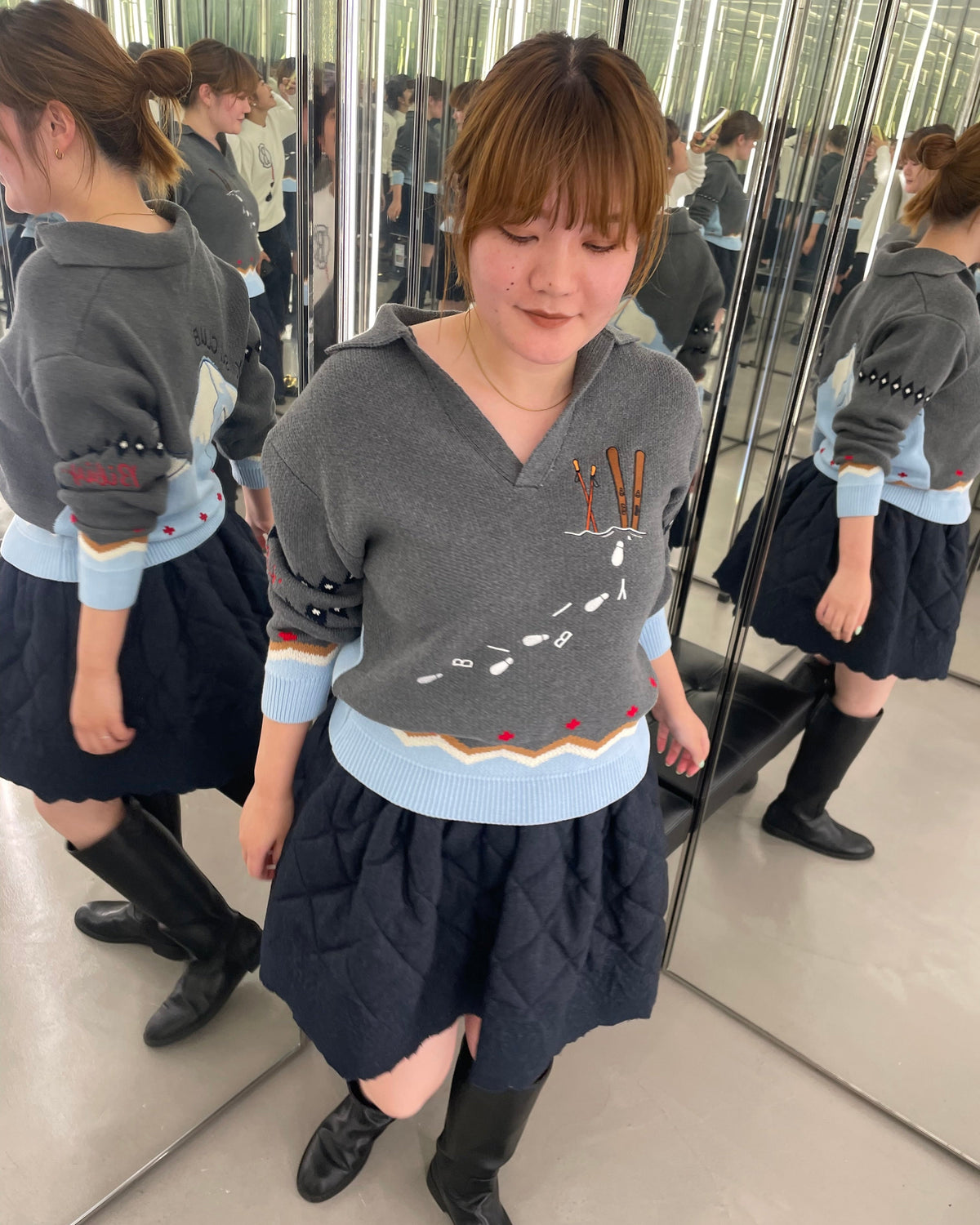 BIBIY. SKI CLUB KNIT/166cm/着用サイズF