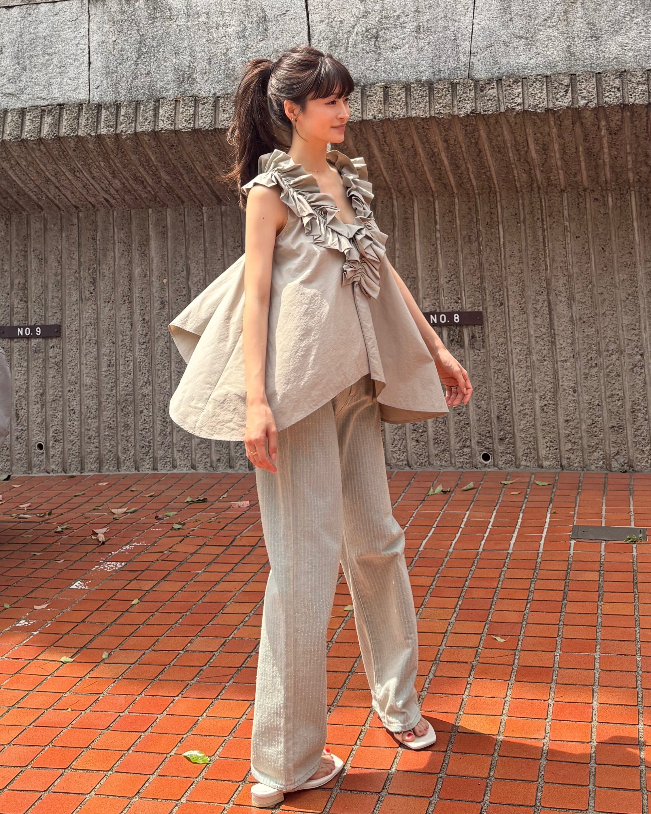 PATTY RUFFLE TOP/158cm/着用サイズF