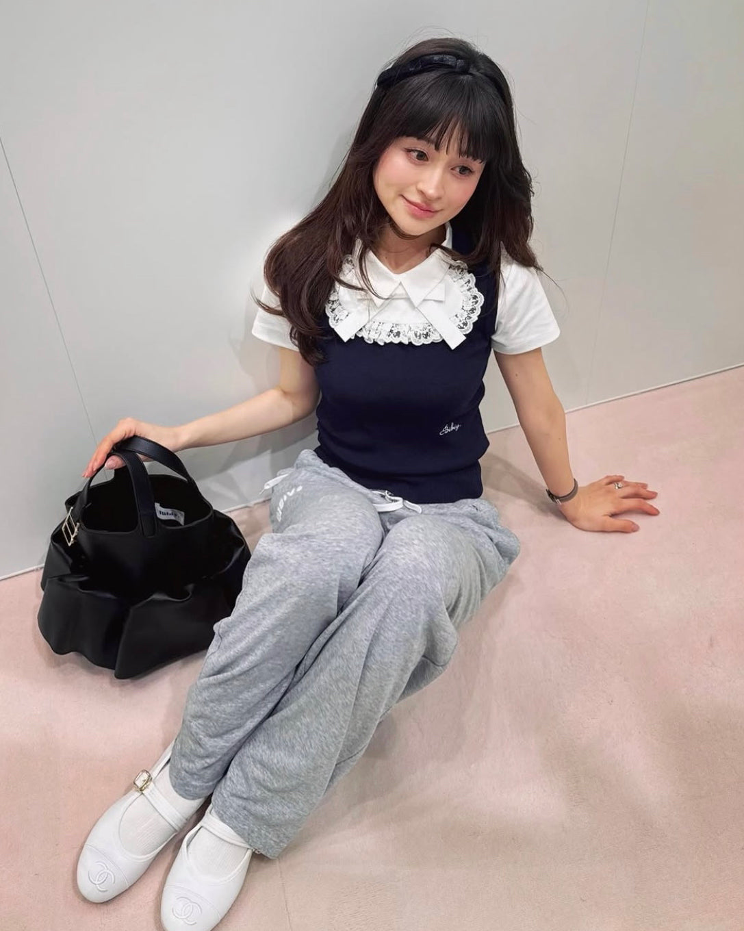 ESME RIBBON TOP/158cm/着用サイズF