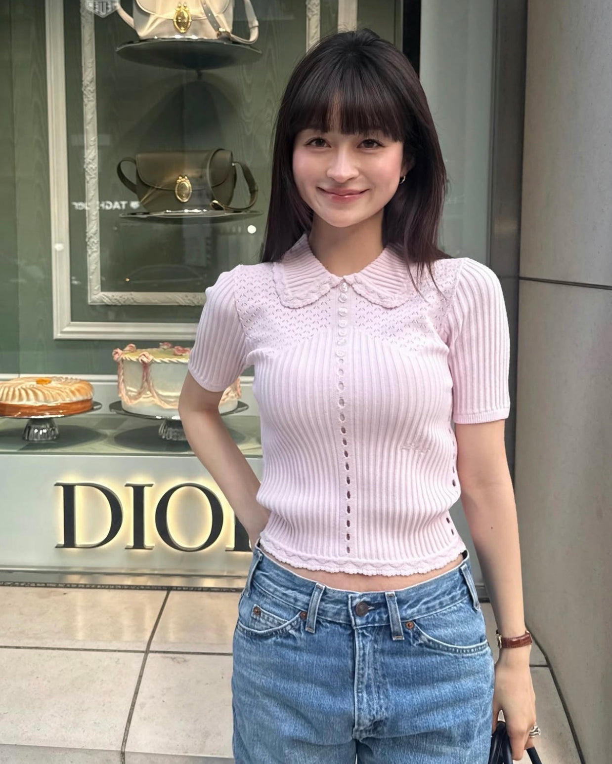 BERYL KNIT BLOUSE/158cm/着用サイズF