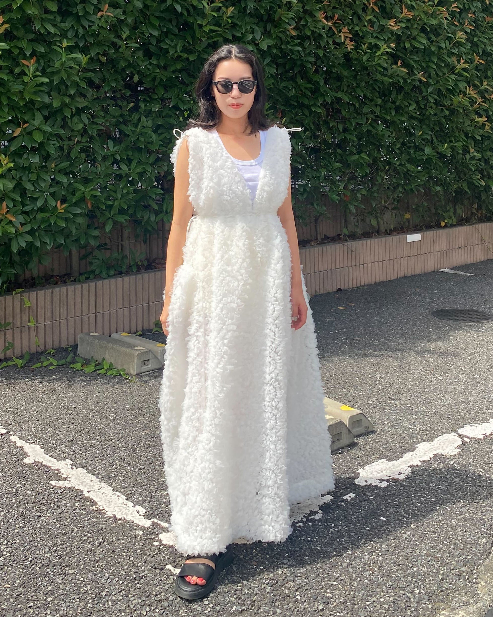 NOELLE SHEER DRESS/155cm/着用サイズF