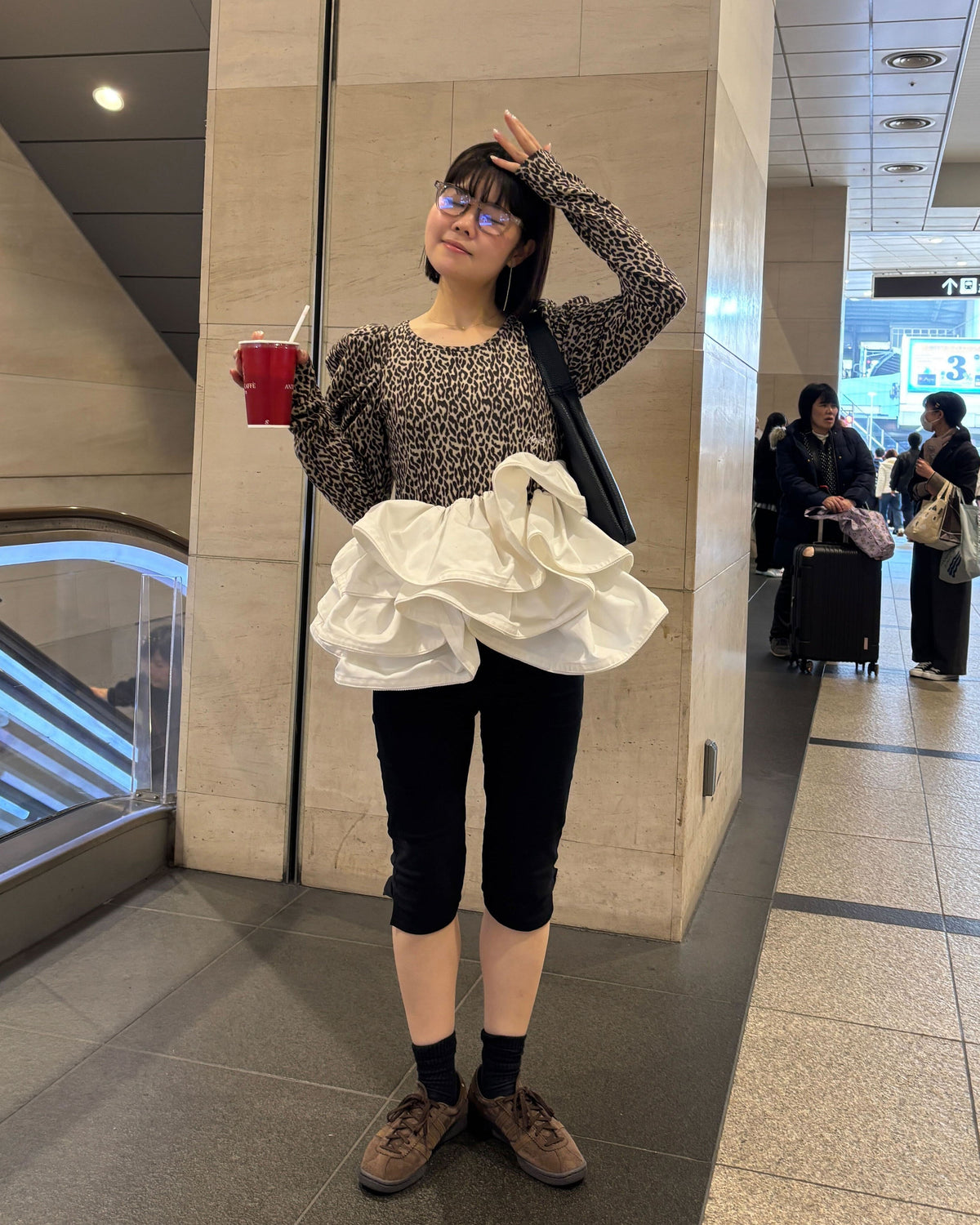 EFFIE PEPURAMU LEOPARD TOP/159cm/着用サイズF｜Bibiy