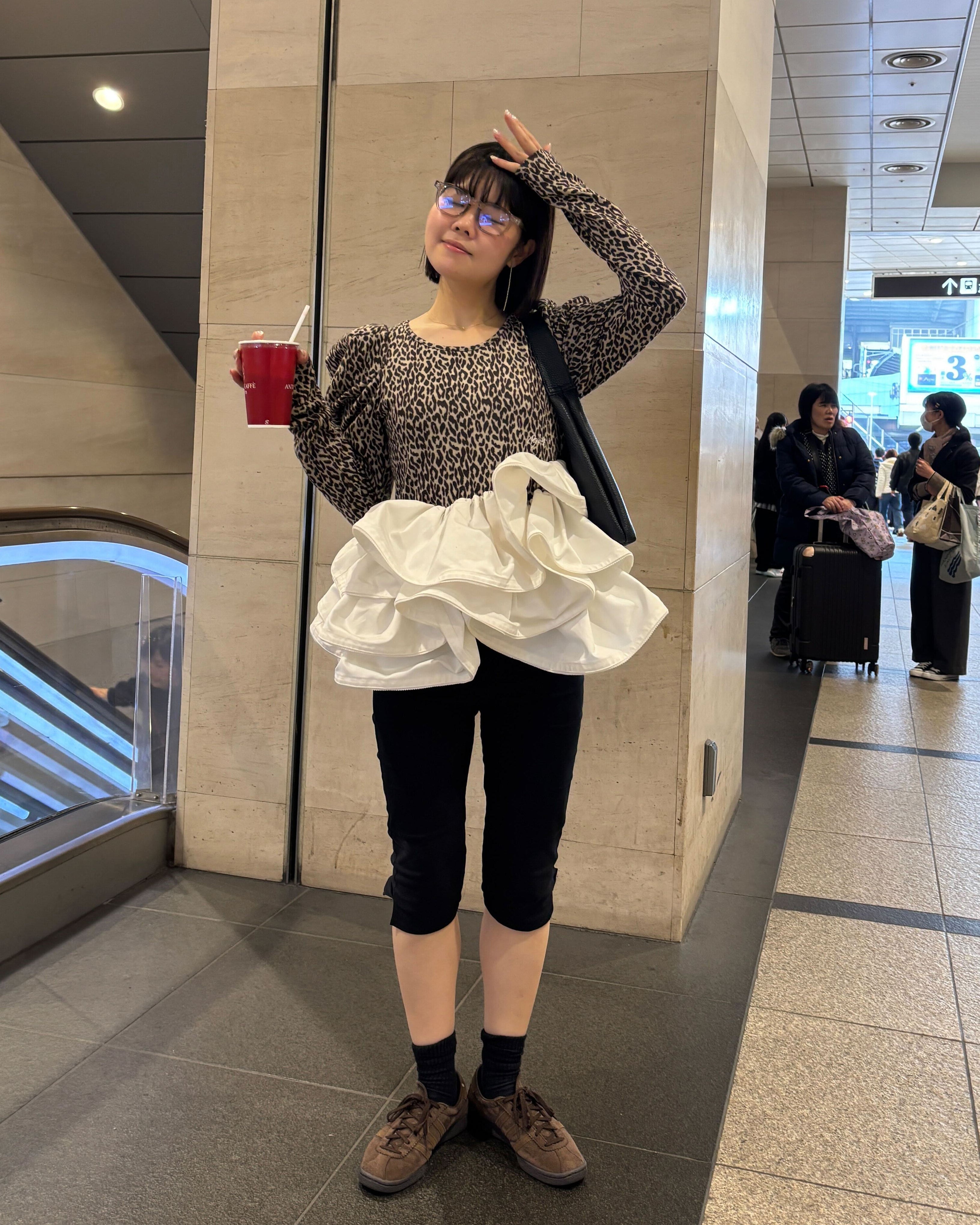 EFFIE PEPURAMU LEOPARD TOP/159cm/着用サイズF