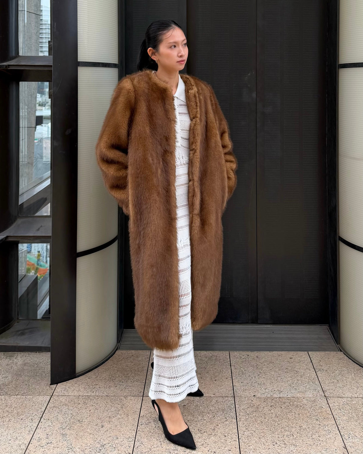 KATE FUR COAT/164cm/着用サイズF