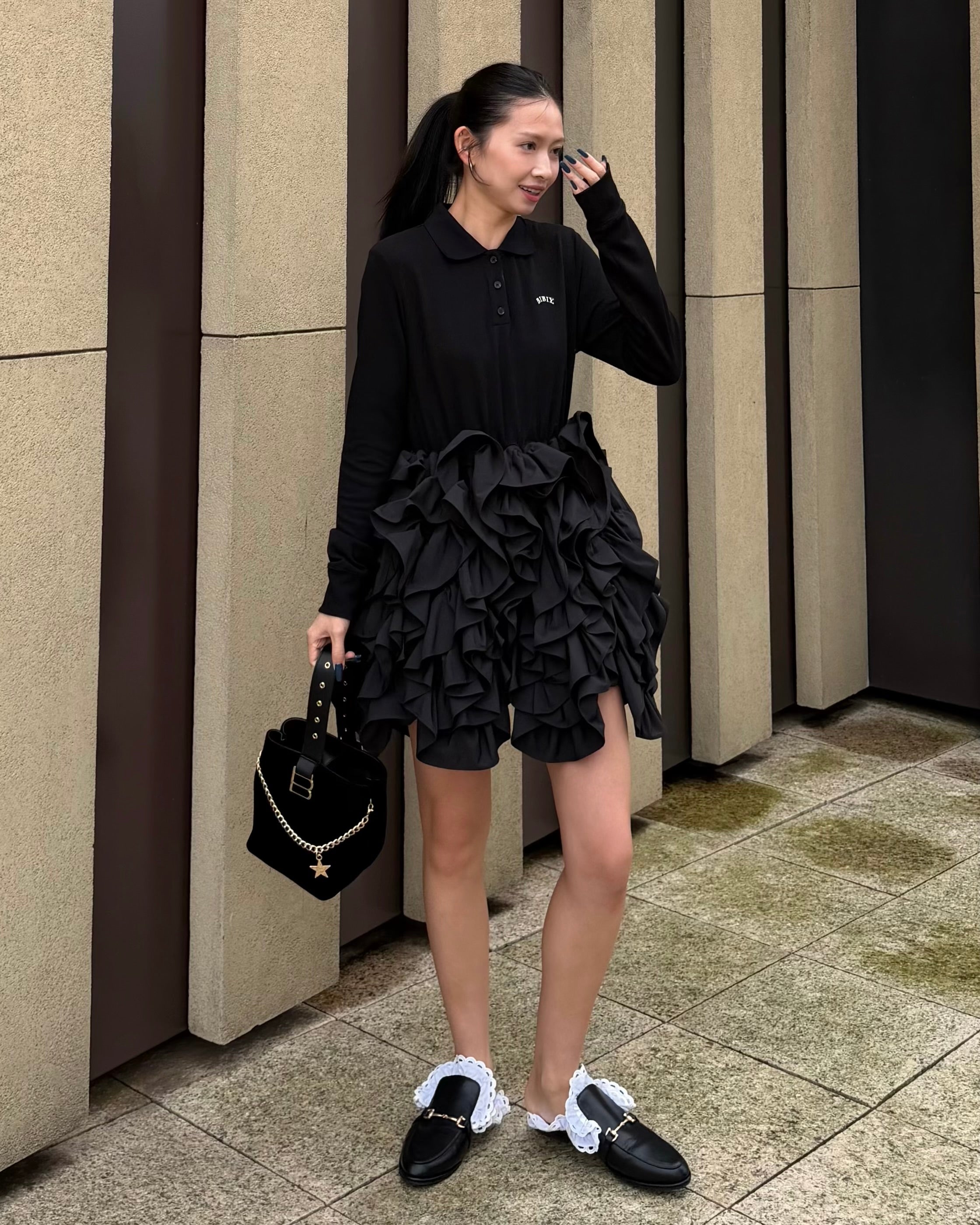 BIBIY. POUF DRESS/164cm/着用サイズF