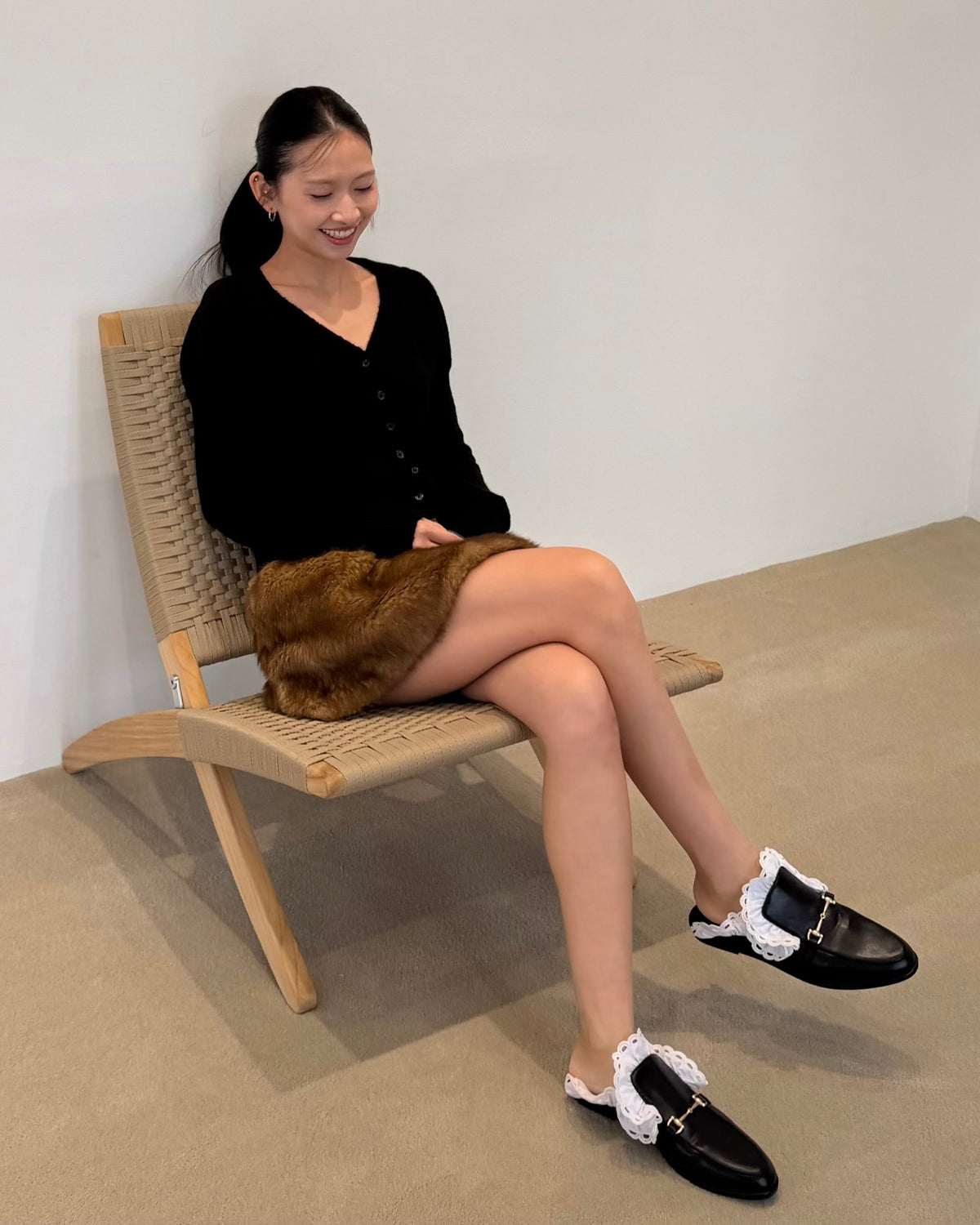 KATE FUR MINI SKIRT/164cm/着用サイズF