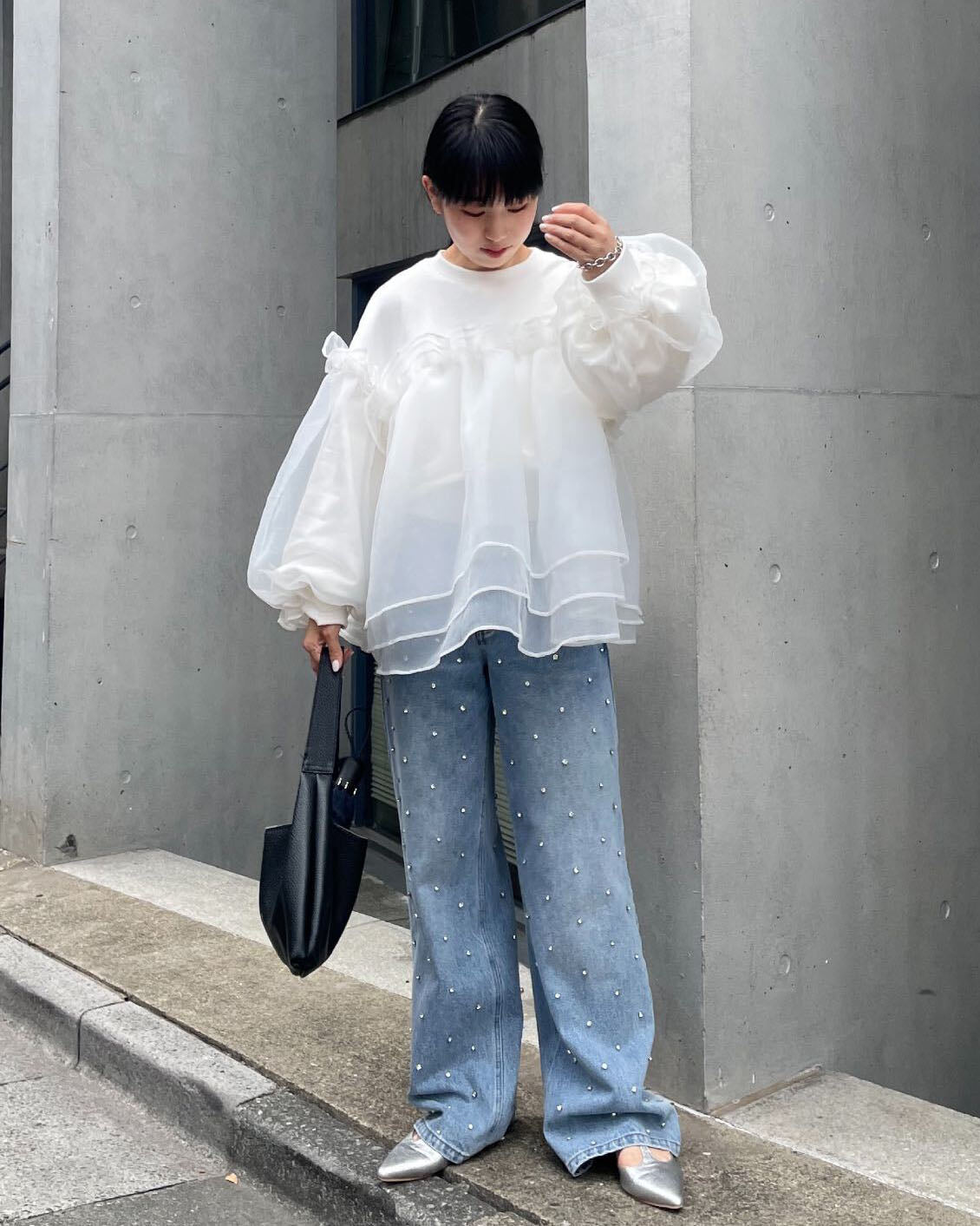 Anna Puff Top/155cm/마모 크기 f