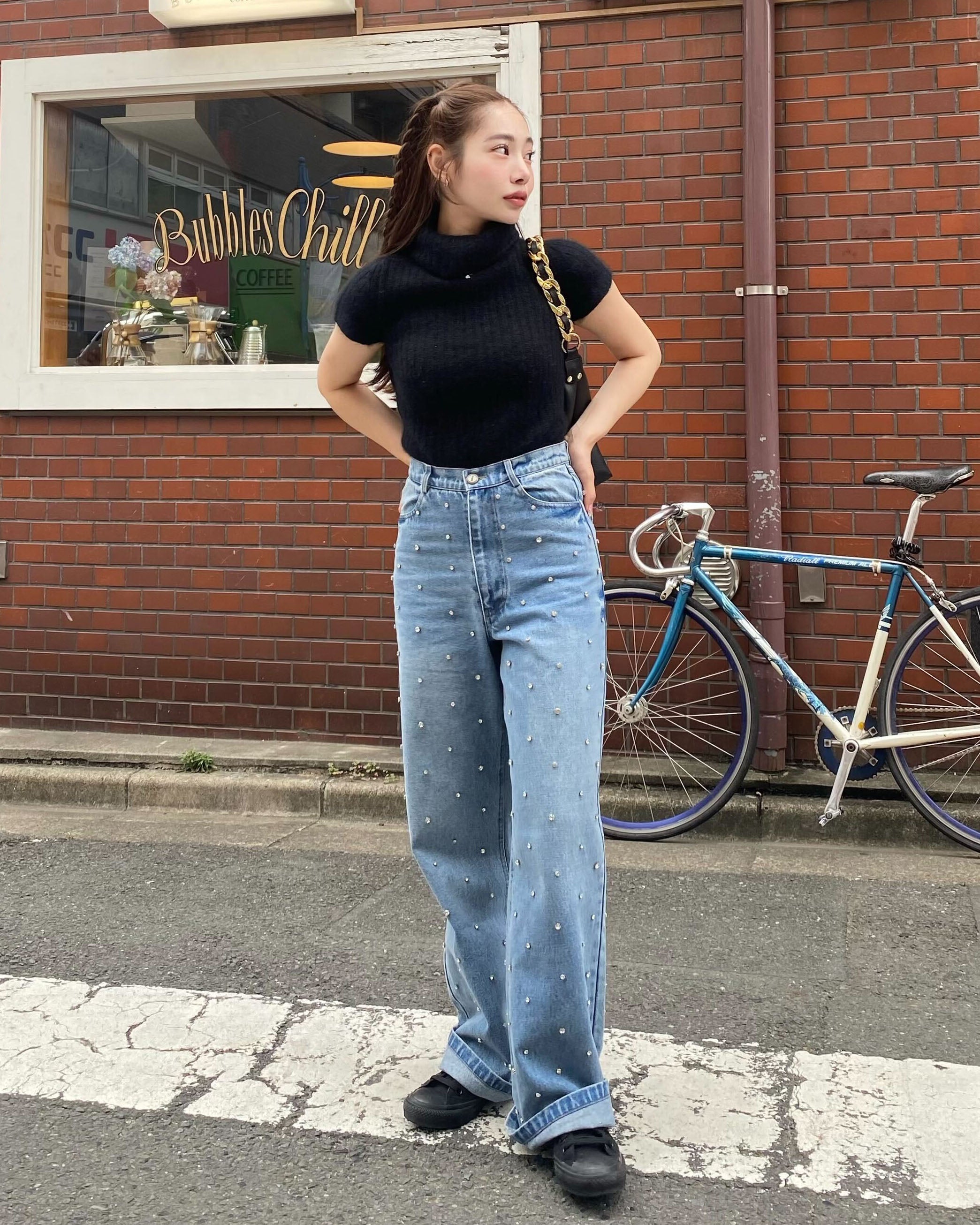 BIBIY. JEWEL DENIM/157cm/着用サイズS