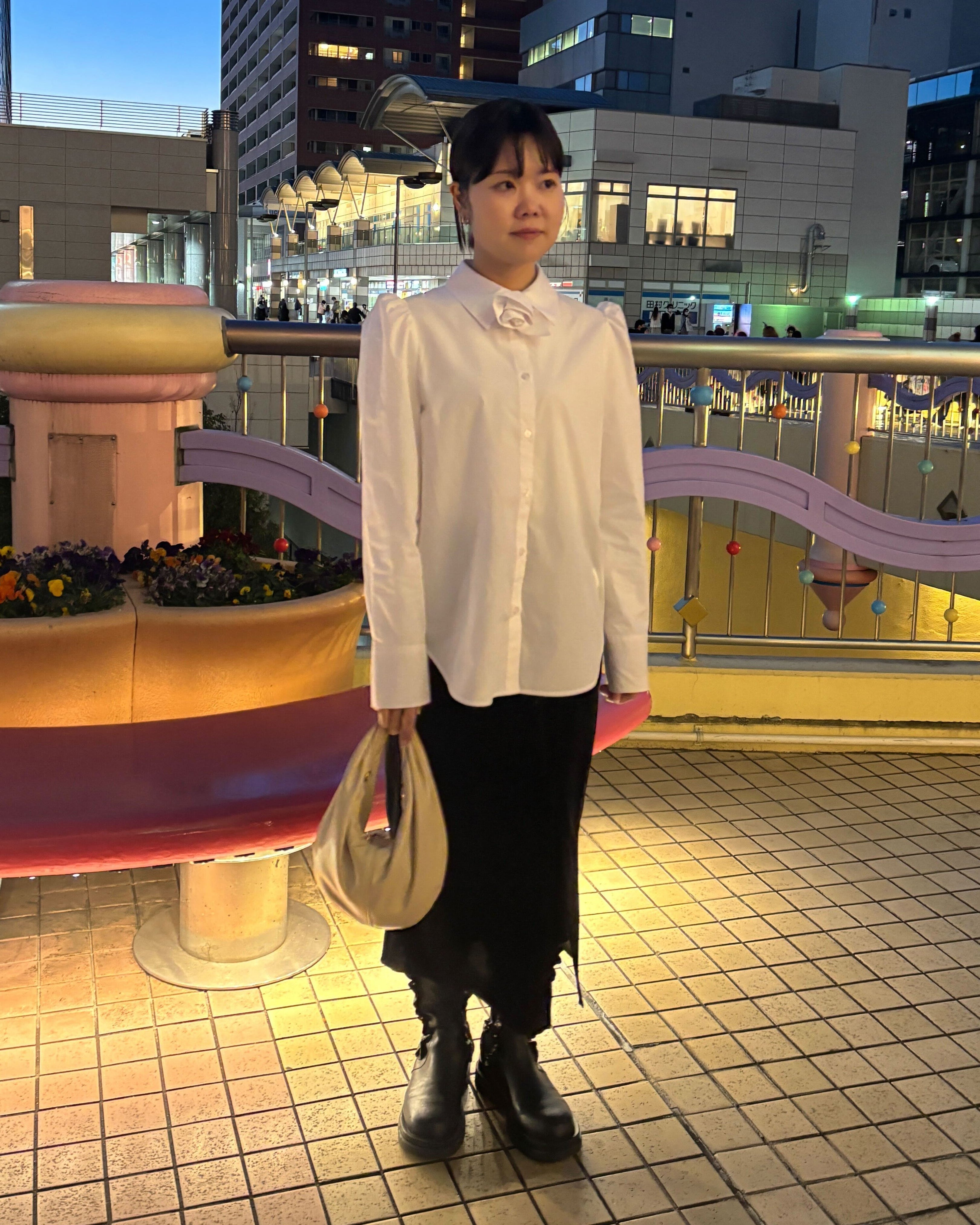 STEPHANIE PUFF BLOUSE/159cm/着用サイズF