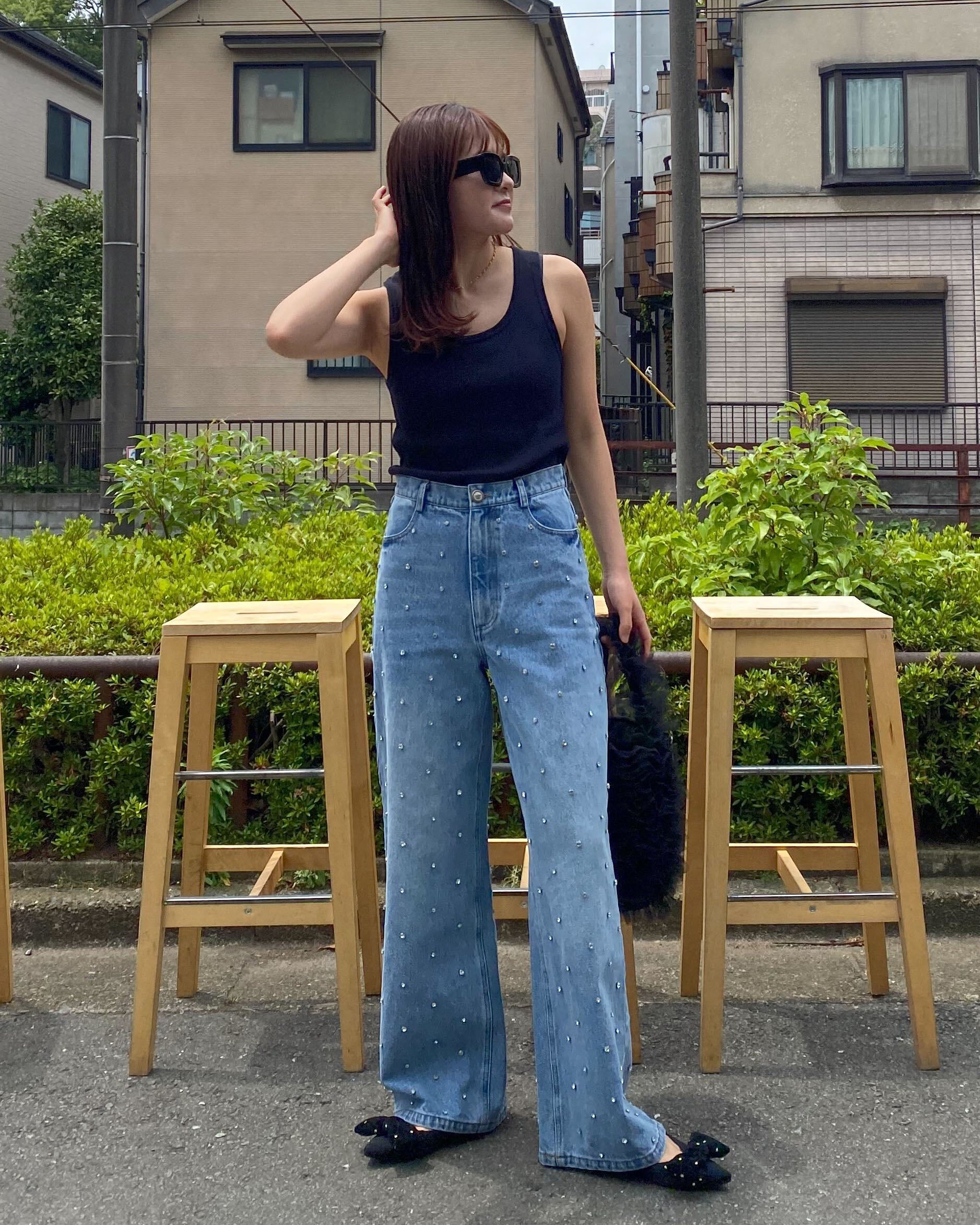 BIBIY. JEWEL DENIM/160cm/着用サイズM