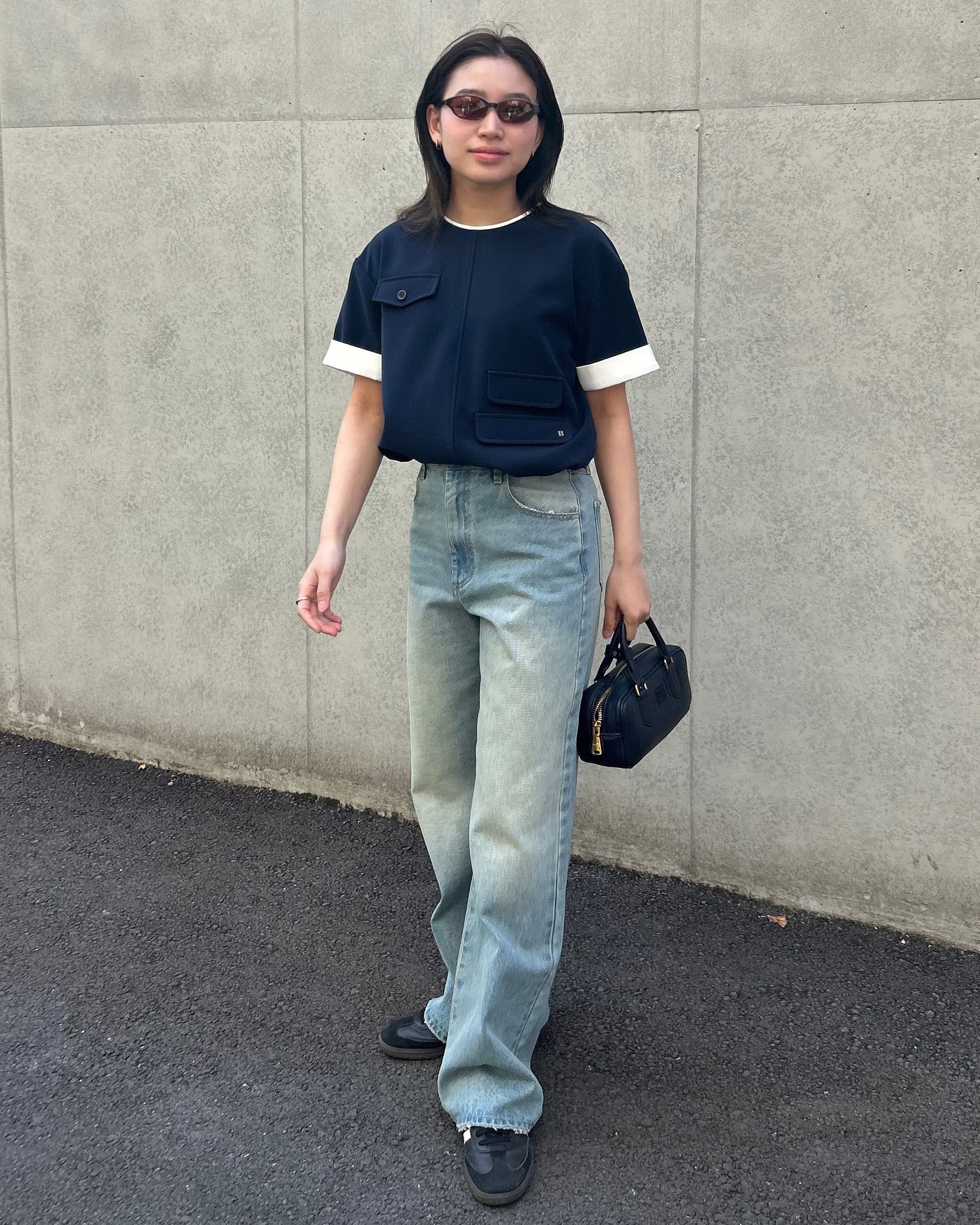 BIBIY. FADED DENIM/154cm/着用サイズS