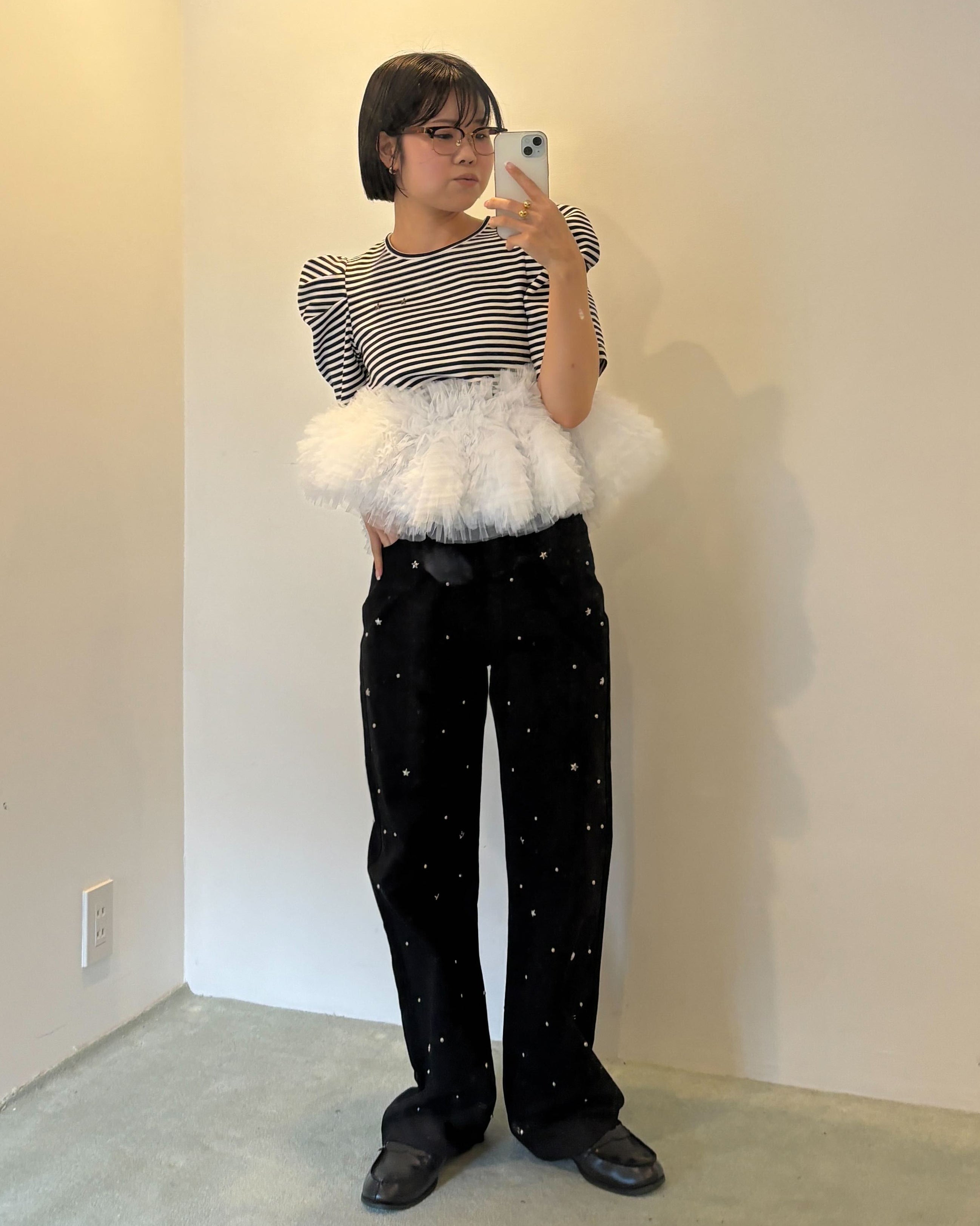 FRANCINE TULLE TEE/159cm/着用サイズF