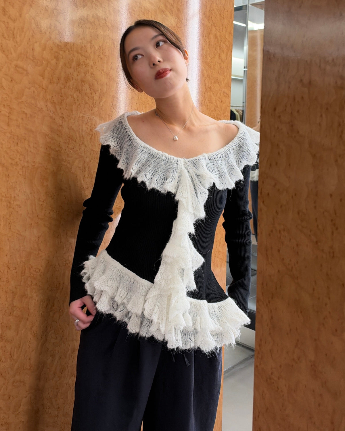 MUSE FRILL KNIT/155cm/着用サイズF