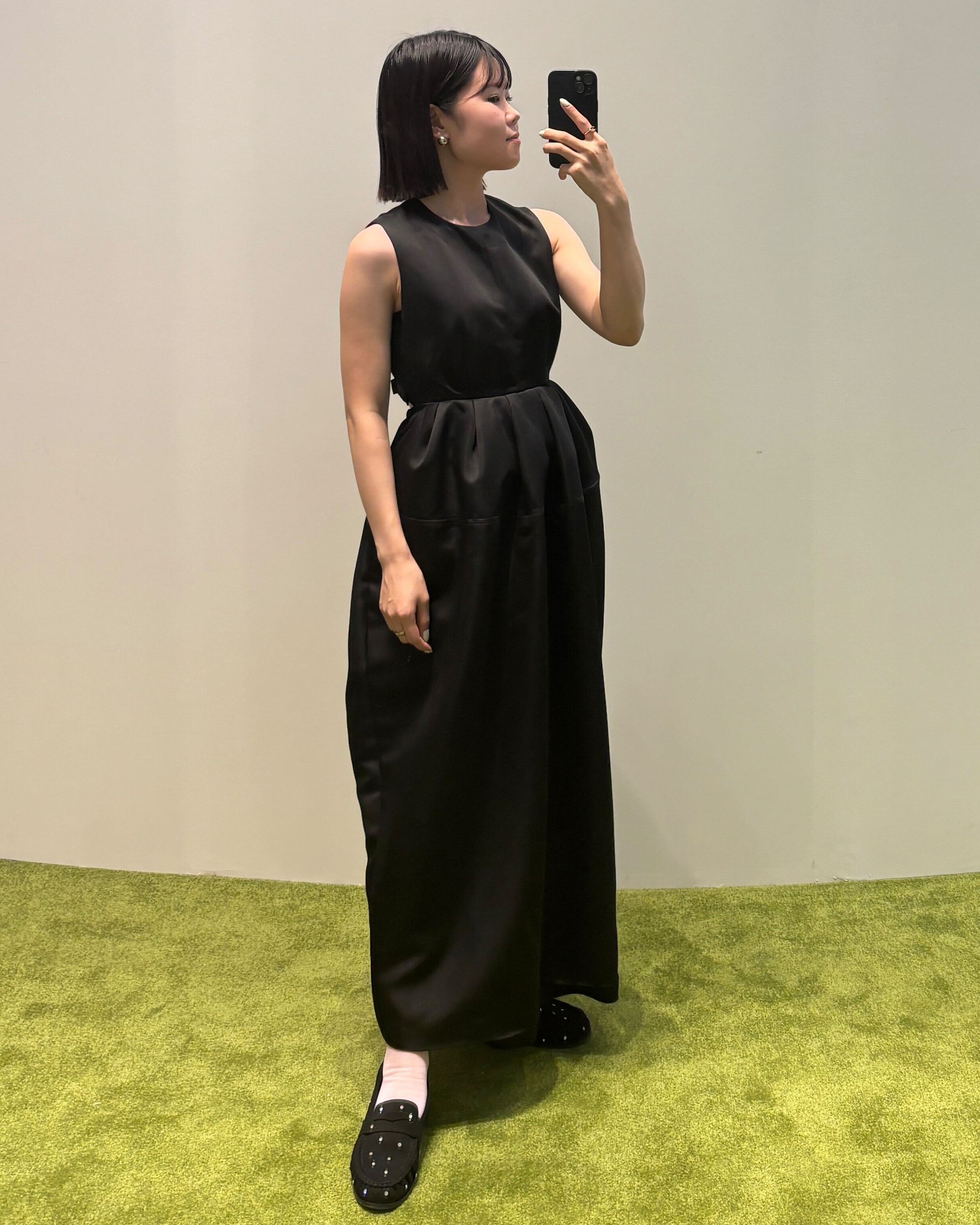 BIBIY. MADE | CAMELLIA RIBBON DRESS BLACK｜Bibiy.