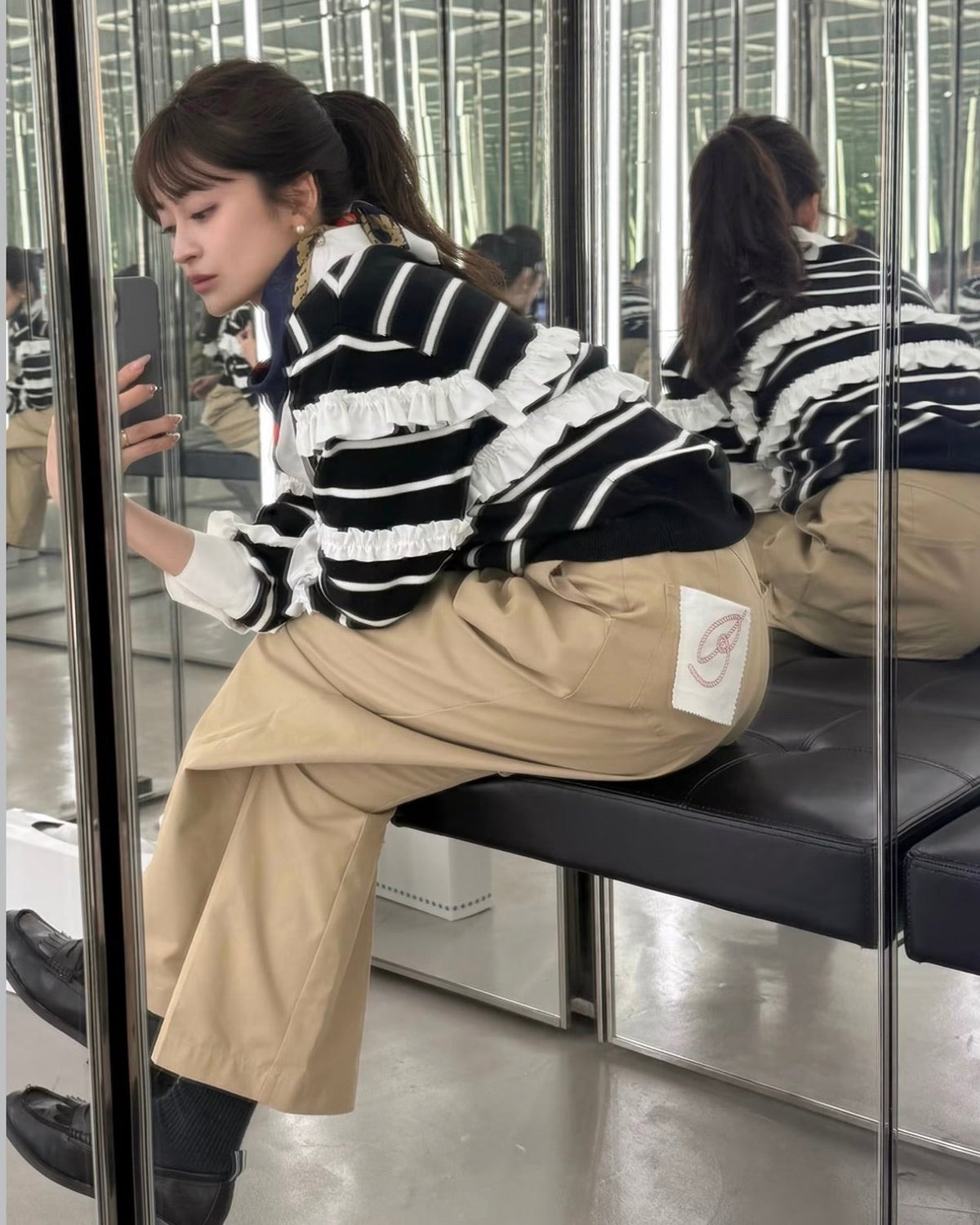 JAMIE FRILL KNIT/158cm/着用サイズF