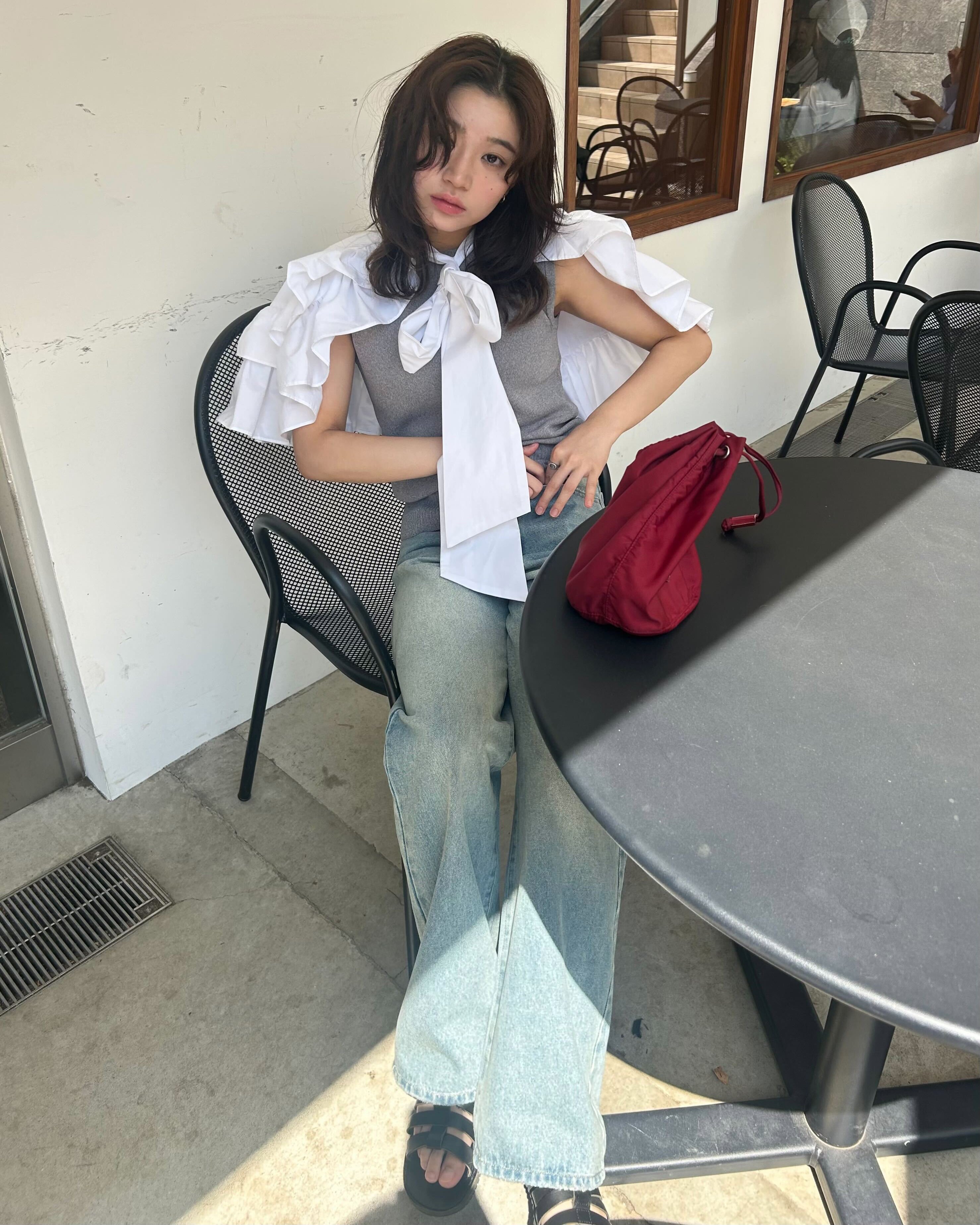 BIBIY. FADED DENIM/154cm/着用サイズS