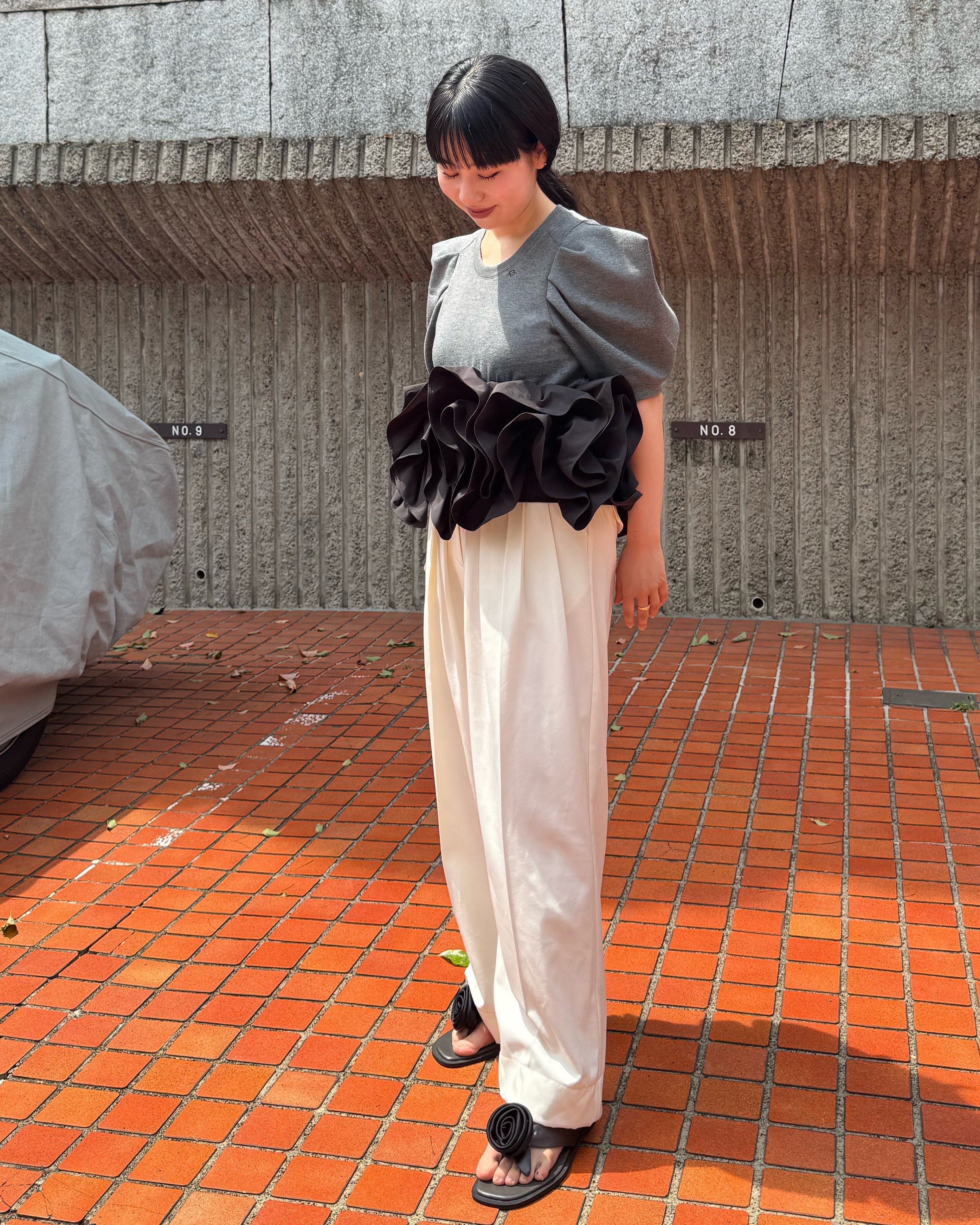 B. CREME PEPURAMU TEE/155cm/着用サイズF